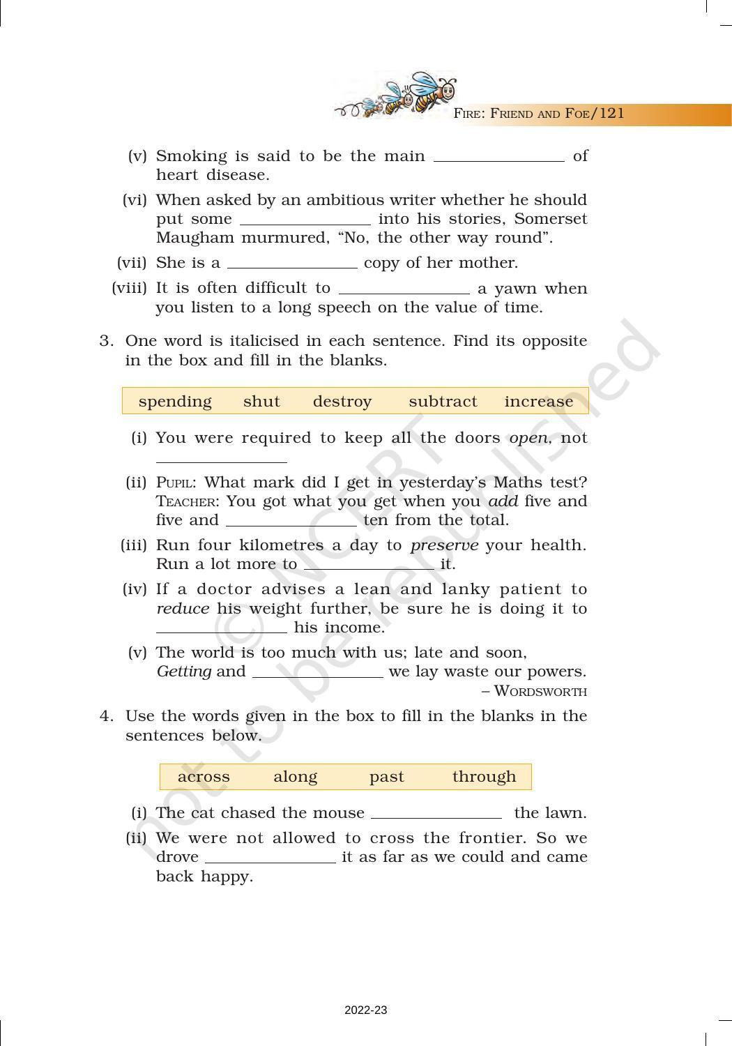 NCERT Book for Class 7 English (Honeycomb): Chapter 8-Fire Friend and Foe - Page 11
