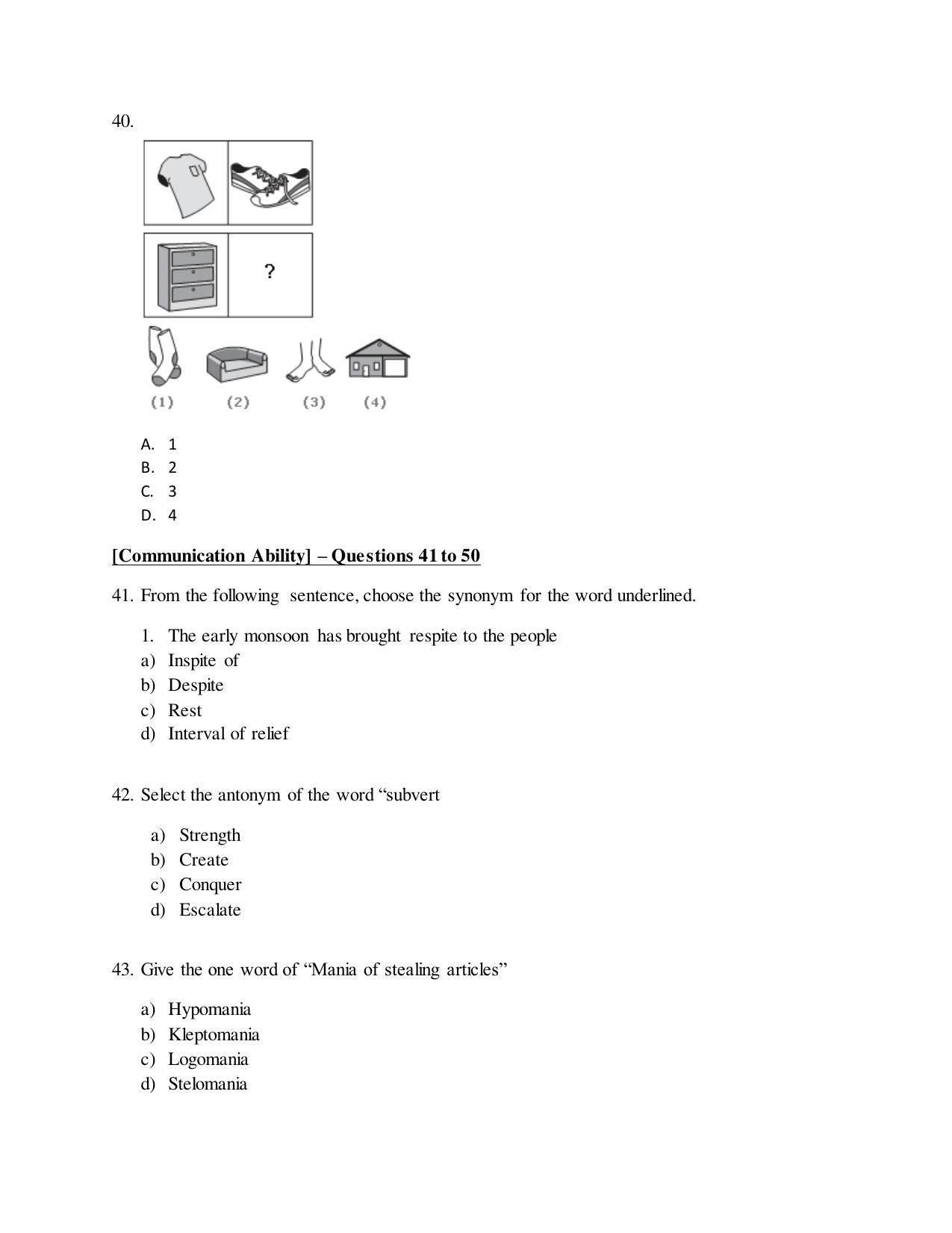 IFTK Entrance Exam General Ability Test Question Papers 2021 - Page 8