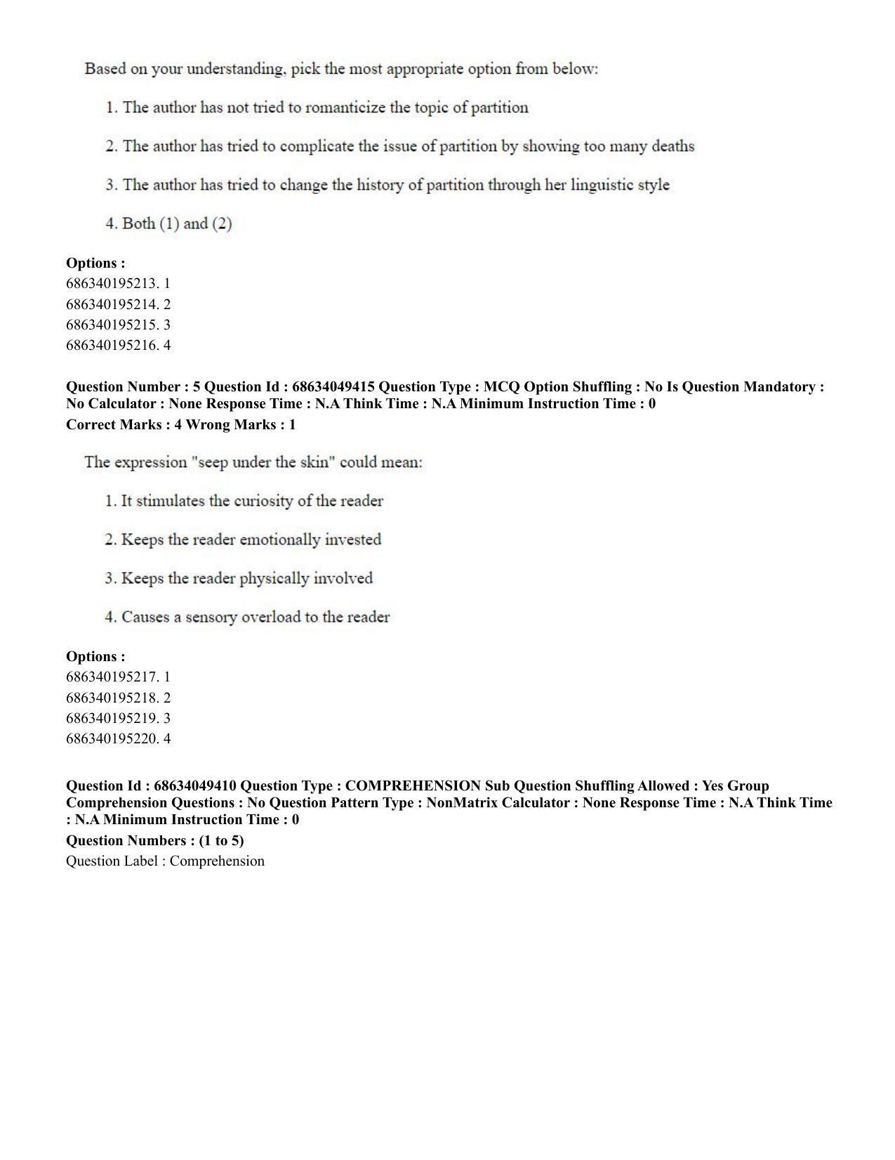 CUET PG 2023: COQP03 – B.Ed (Eng) - Shift 3 (2-07-2023) Question Paper - Page 4