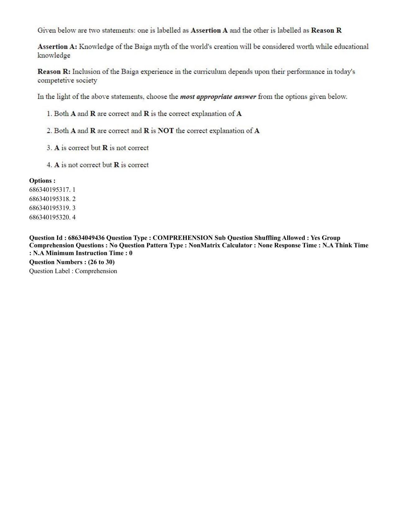 CUET PG 2023: COQP03 – B.Ed (Eng) - Shift 3 (2-07-2023) Question Paper - Page 27