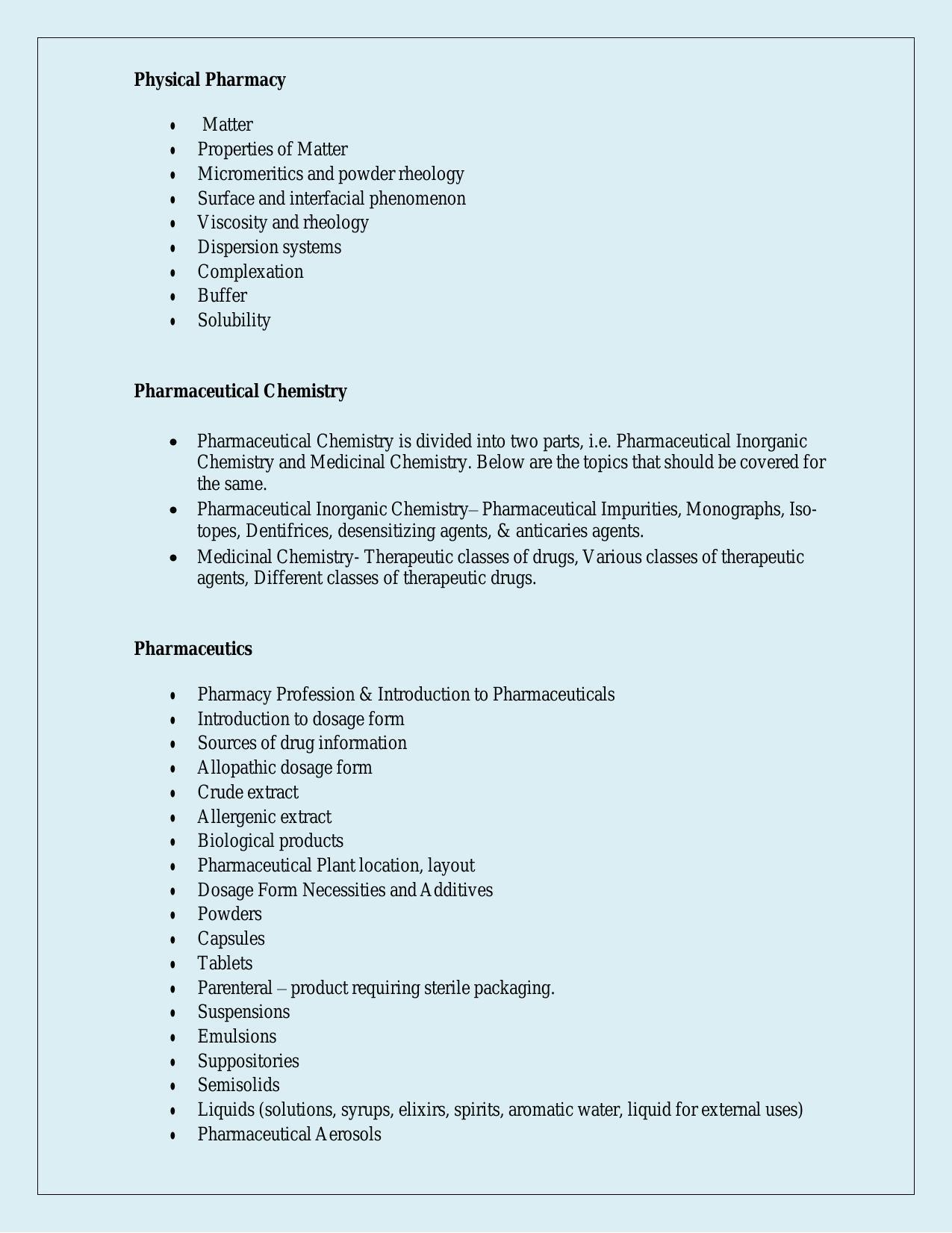 NTA PhD Entrance Exam Pharmaceutical Sciences/ Pharmacy Syllabus - Page 2