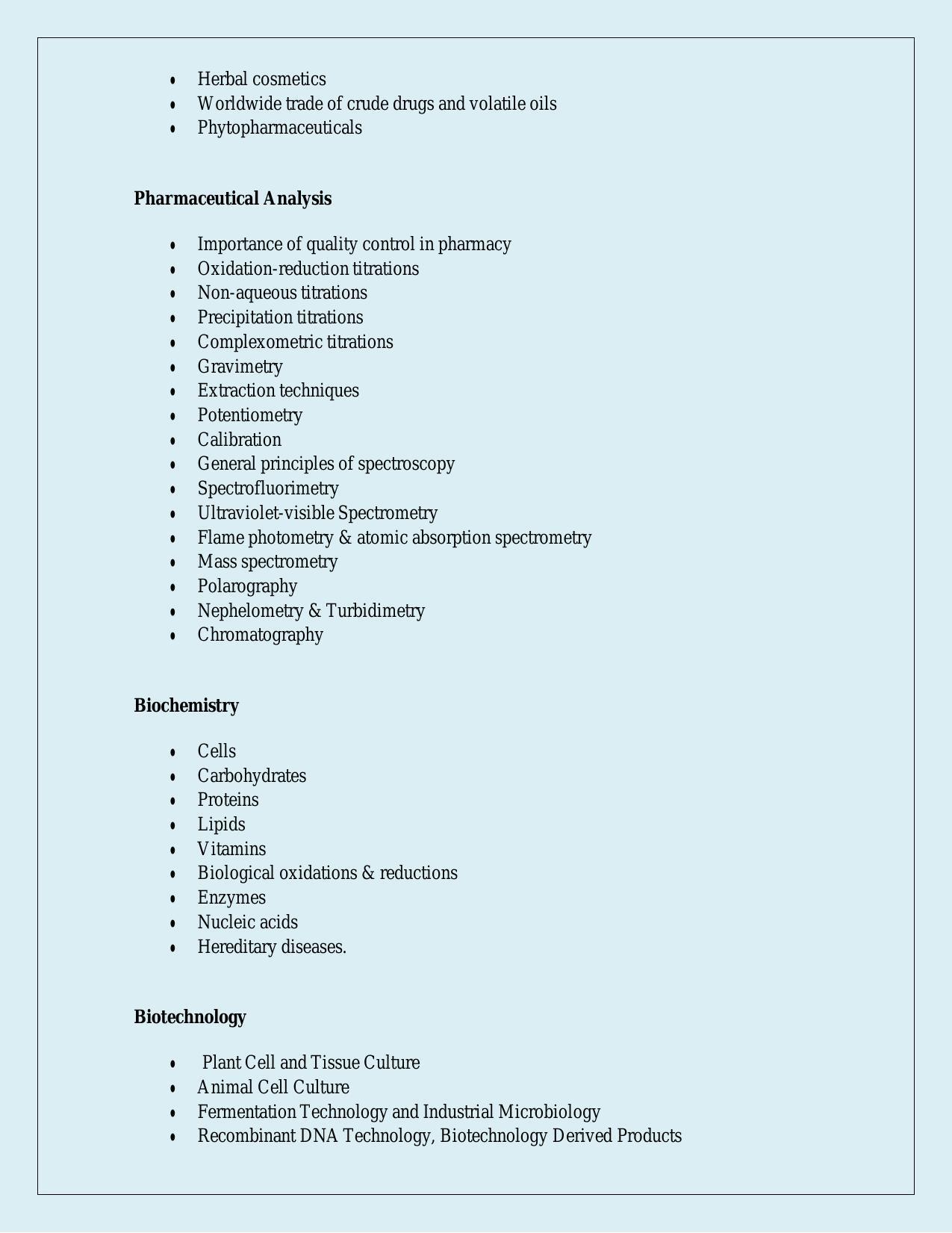 NTA PhD Entrance Exam Pharmaceutical Sciences/ Pharmacy Syllabus - Page 4