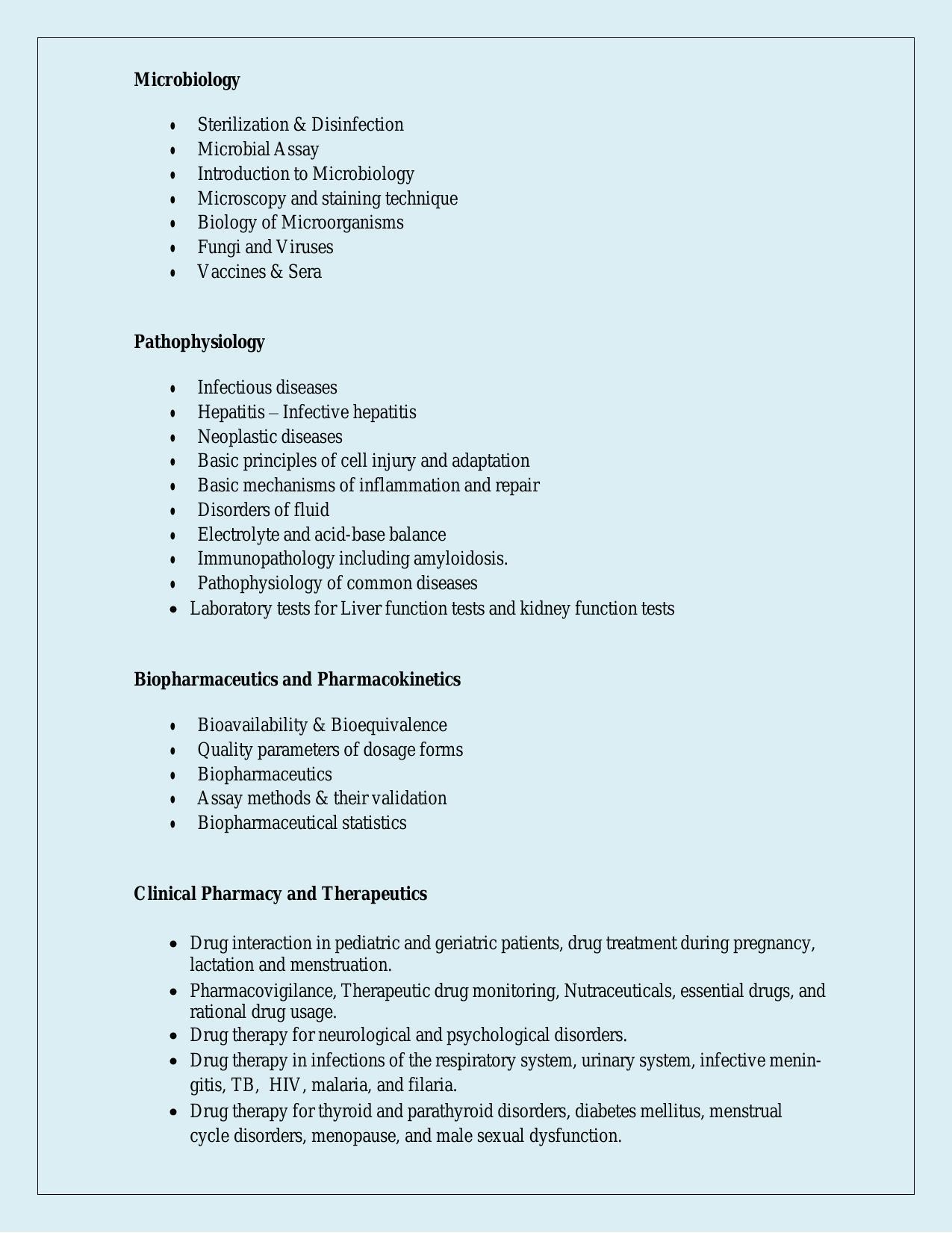 NTA PhD Entrance Exam Pharmaceutical Sciences/ Pharmacy Syllabus - Page 5