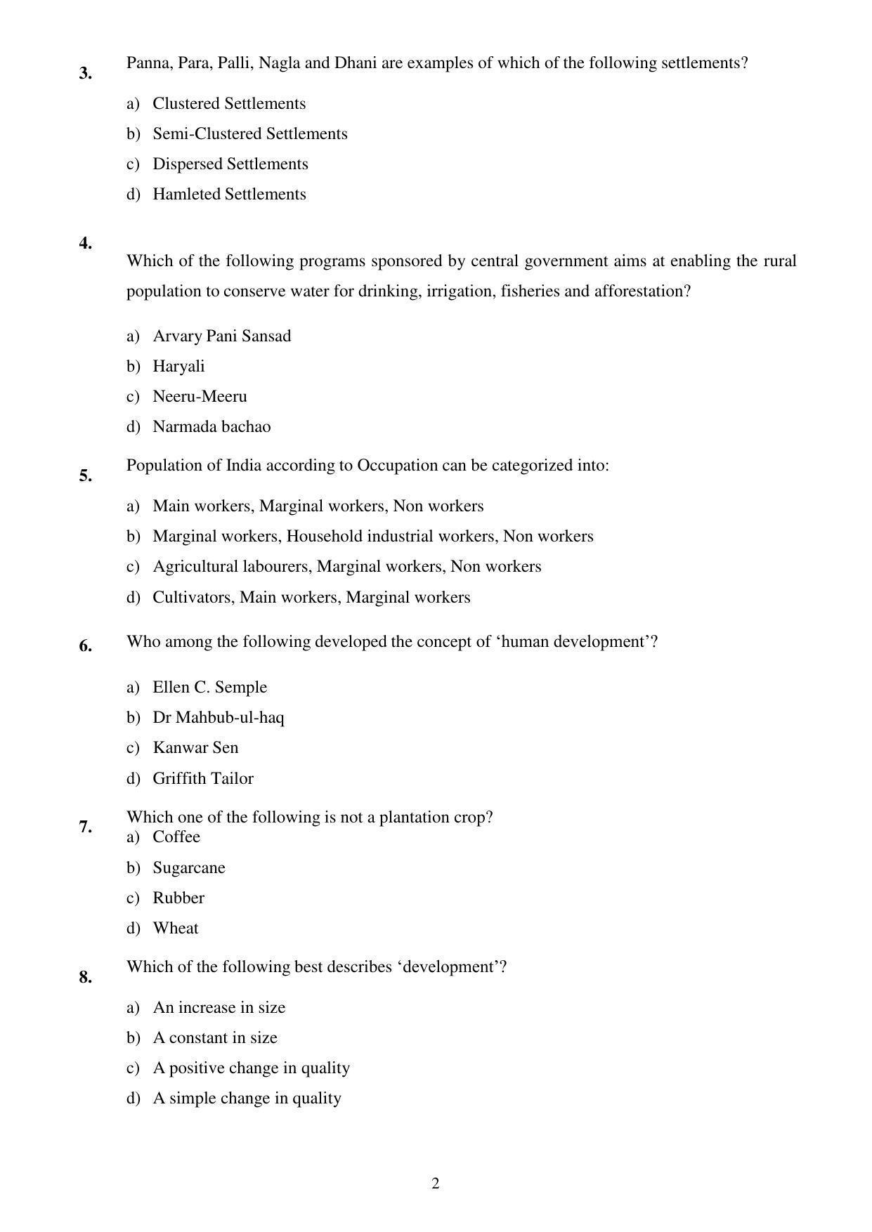 CBSE Class 12th Geography Sample Question Paper 2021-22 - Page 2