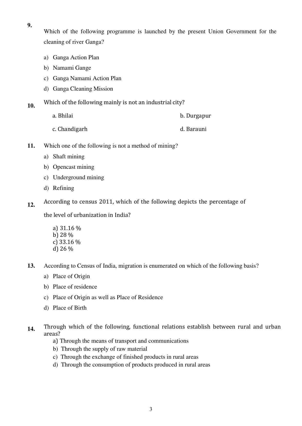 CBSE Class 12th Geography Sample Question Paper 2021-22 - Page 3