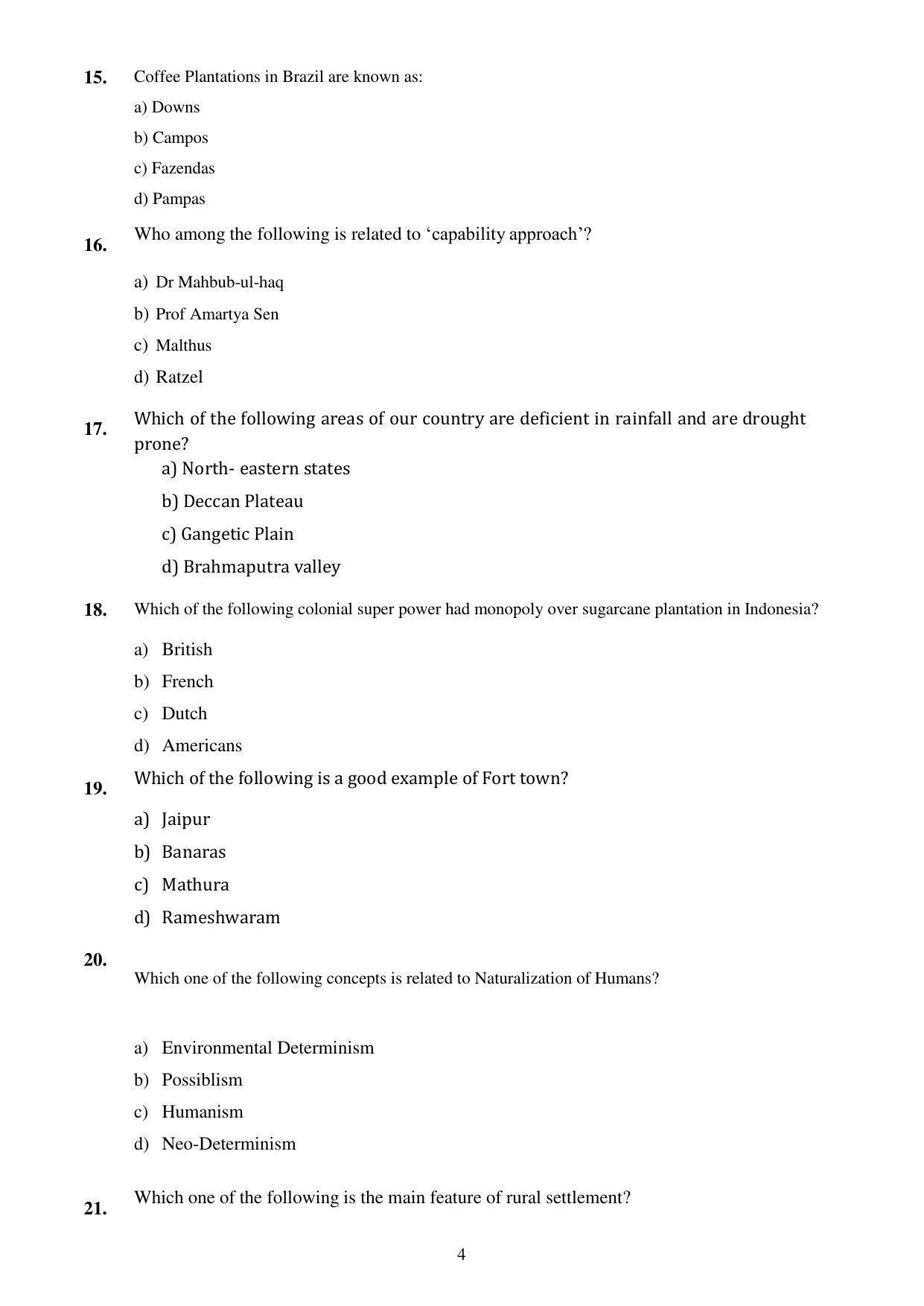 CBSE Class 12th Geography Sample Question Paper 2021-22 - Page 4