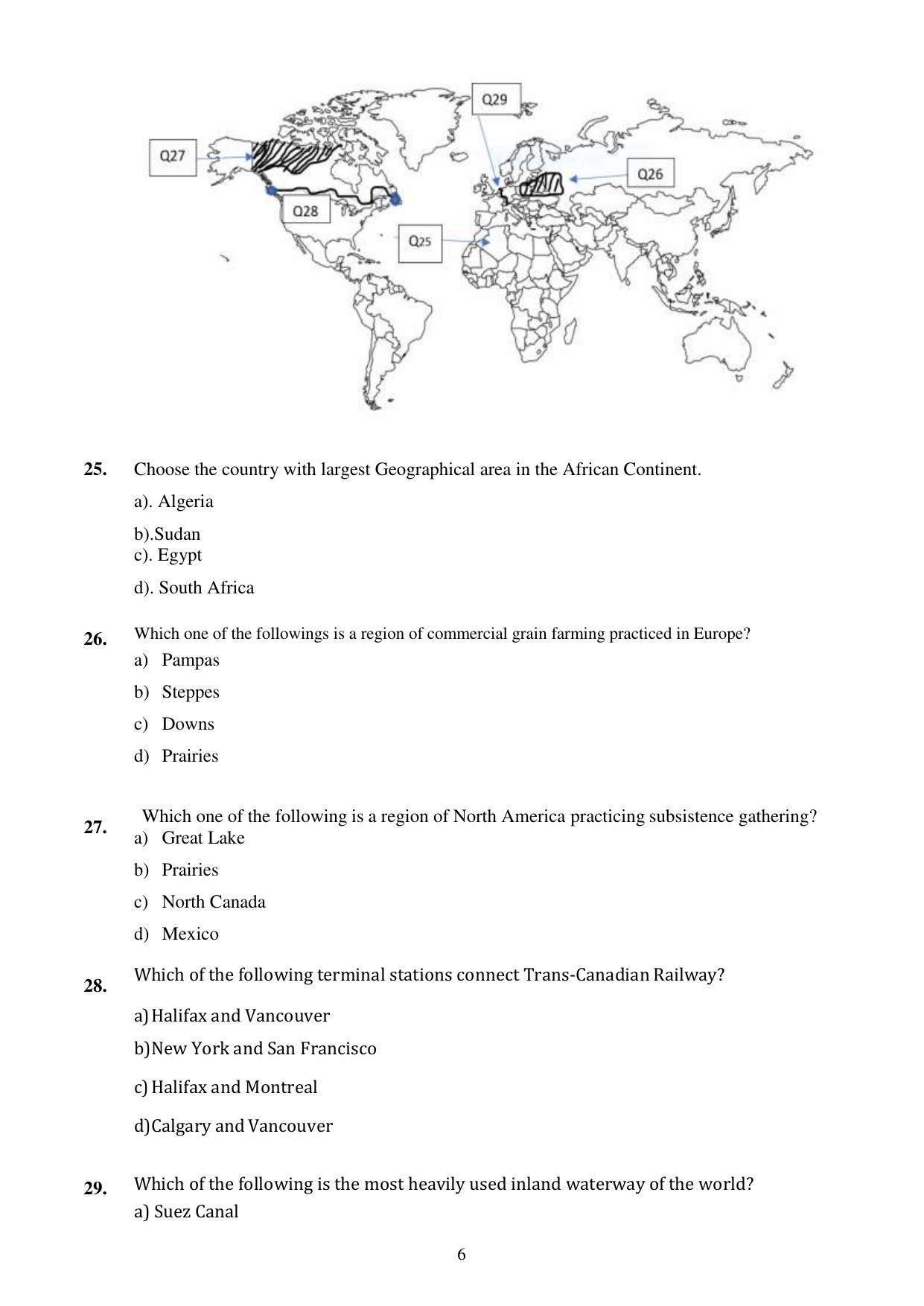 CBSE Class 12th Geography Sample Question Paper 2021-22 - Page 6