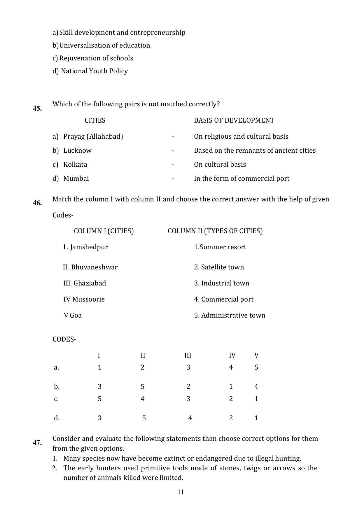 CBSE Class 12th Geography Sample Question Paper 2021-22 - Page 11