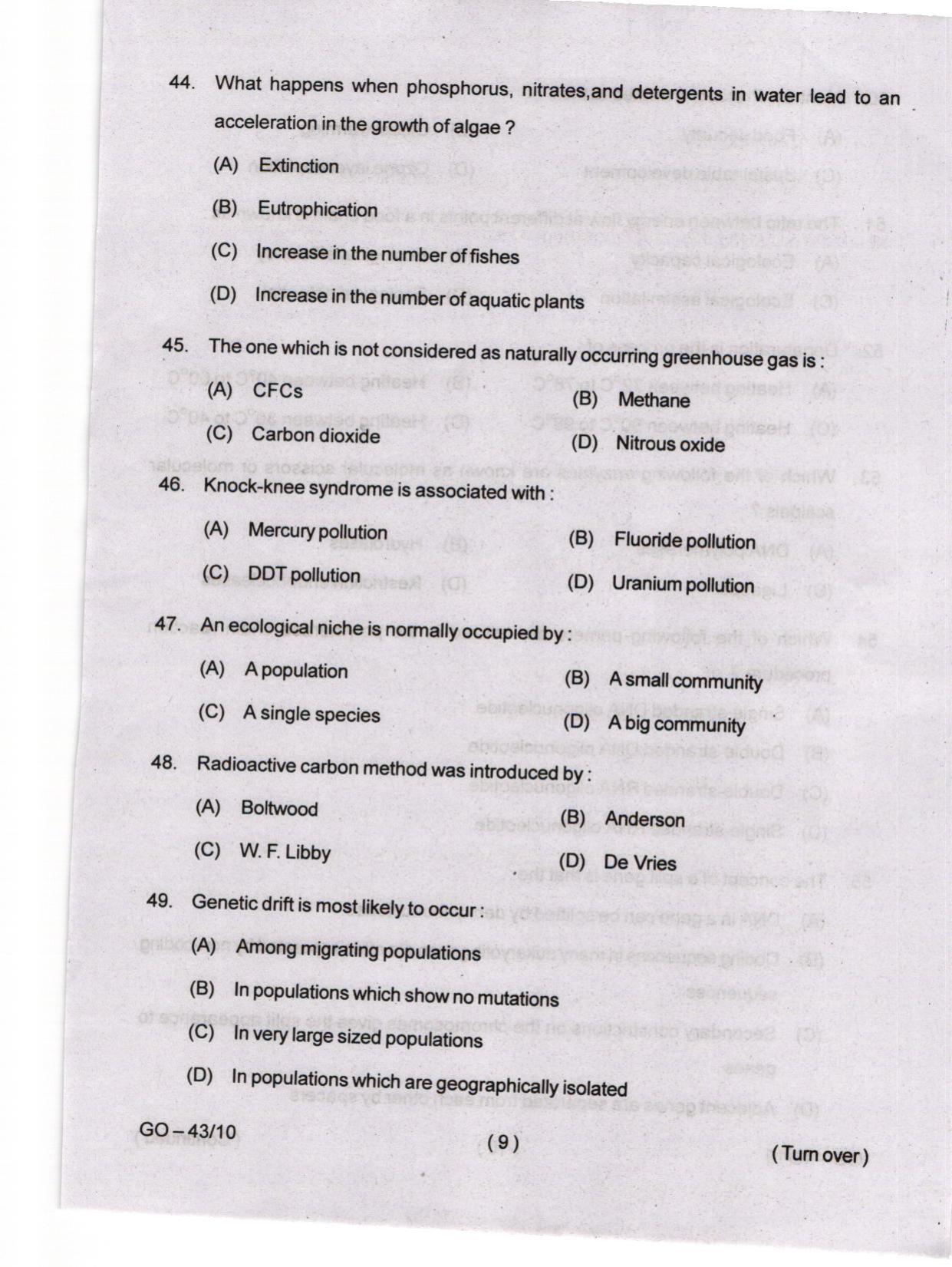 Odisha CPET 2024 MICROBIOLOGY Question Papers - Page 9