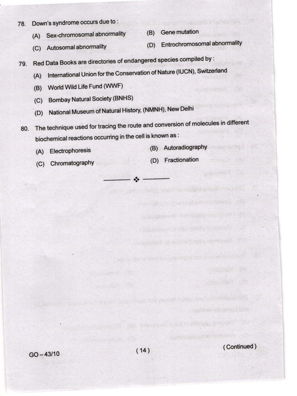 Odisha CPET 2024 MICROBIOLOGY Question Papers - Page 14