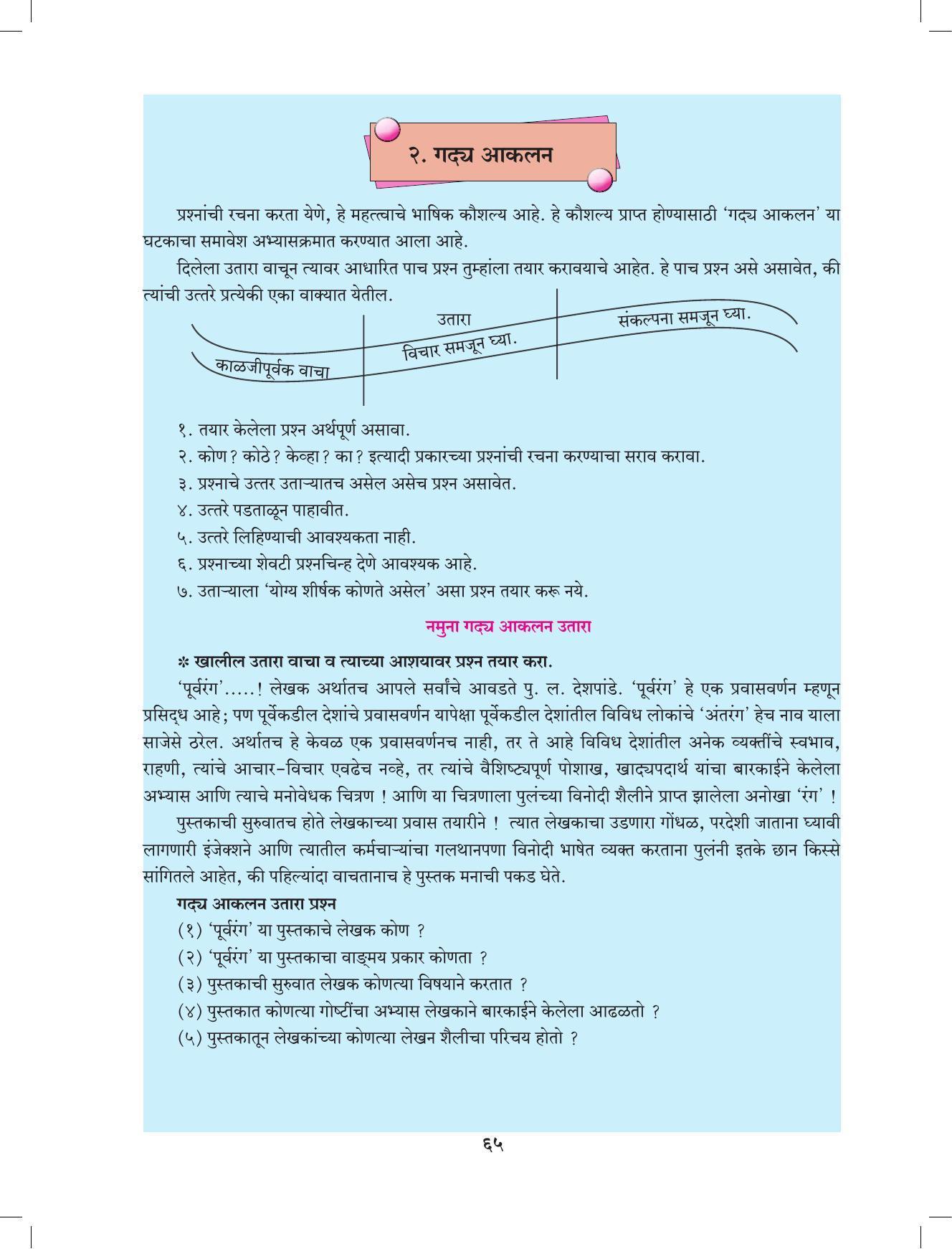 Maharashtra Board Class 9 Marathi Textbook - Page 75