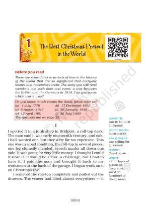 NCERT Book for Class 8 English Chapter 1 The Best Christmas Present in the World