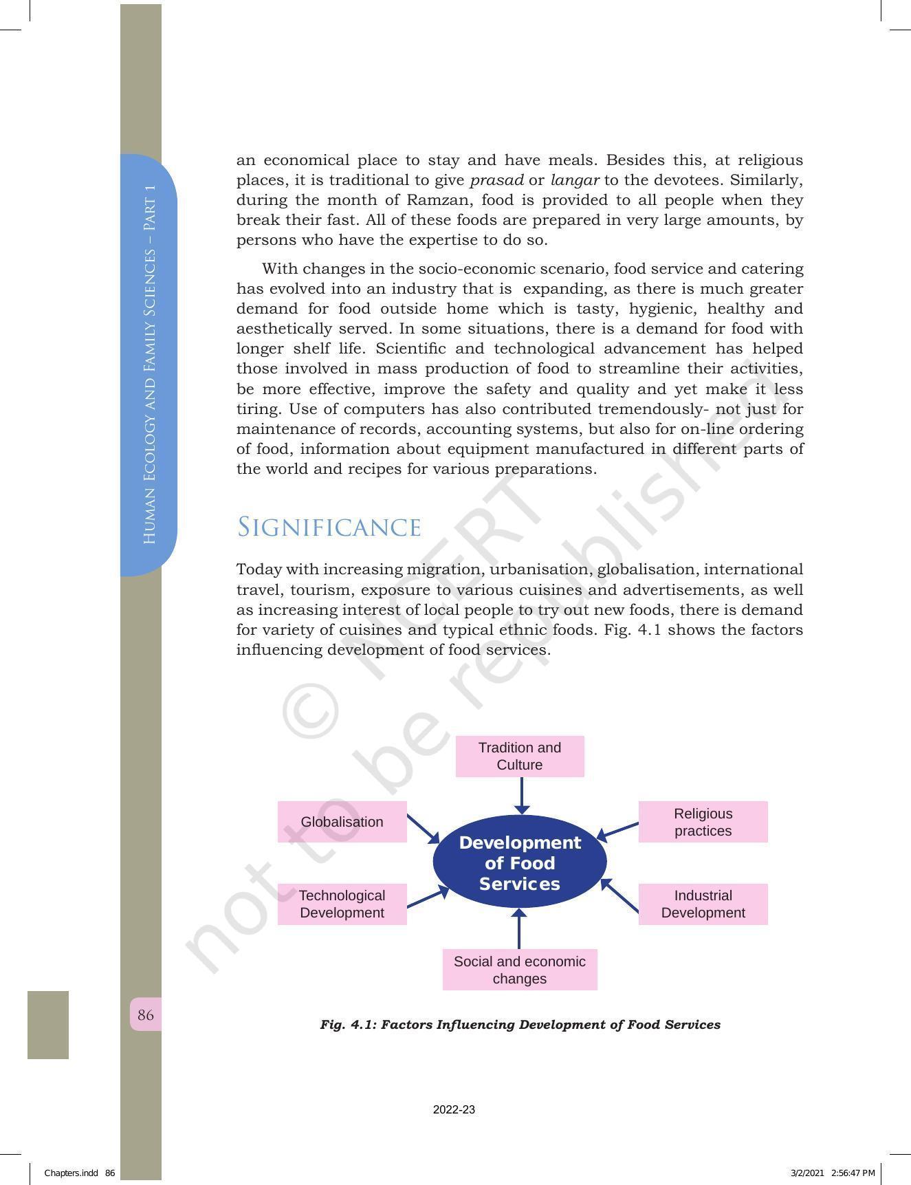 NCERT Book for Class 12 Home Science (Part -I) Chapter 4 Catering and Food Service Management - Page 2