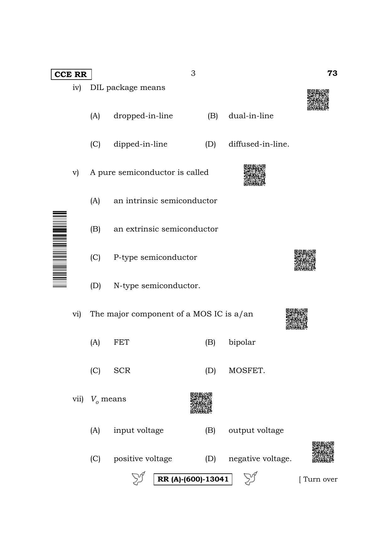 Karnataka SSLC Elements of Electronics Engineering (Supplementary) Question Paper 2022 (A Version) - Page 3