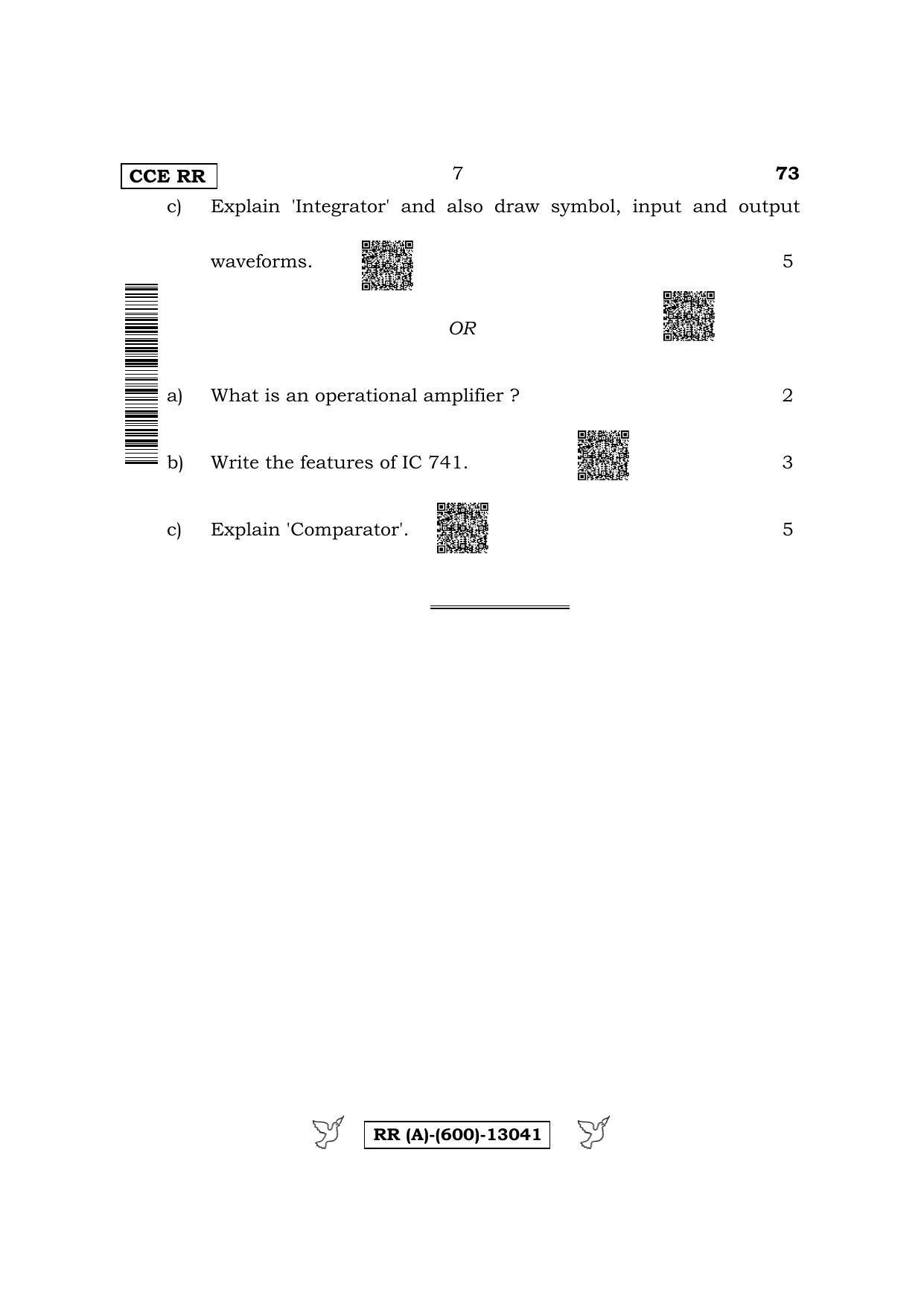Karnataka SSLC Elements of Electronics Engineering (Supplementary) Question Paper 2022 (A Version) - Page 7