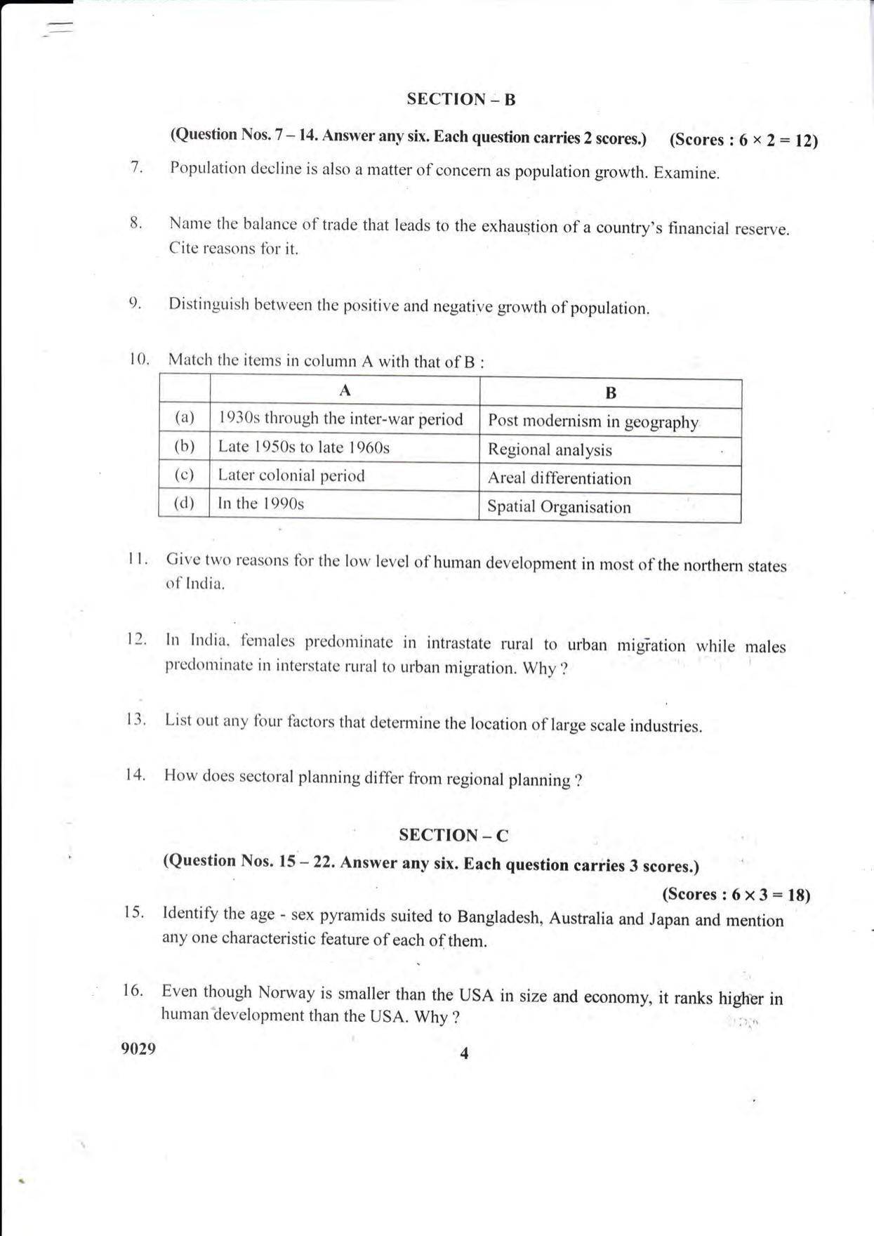 Kerala Plus Two 2018 Geography Question Paper - Page 4