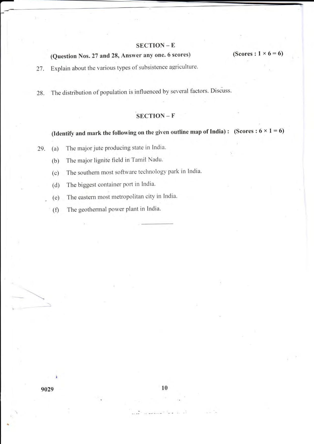 Kerala Plus Two 2018 Geography Question Paper - Page 10