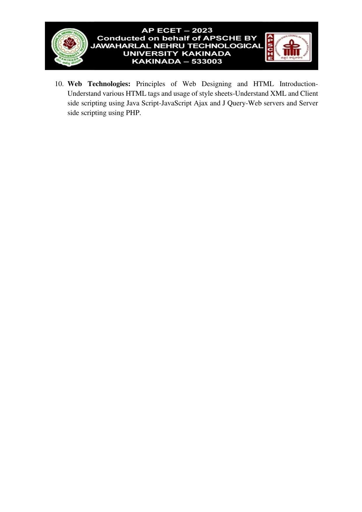 AP ECET COMPUTER SCIENCE AND ENGINEERING Syllabus - Page 2