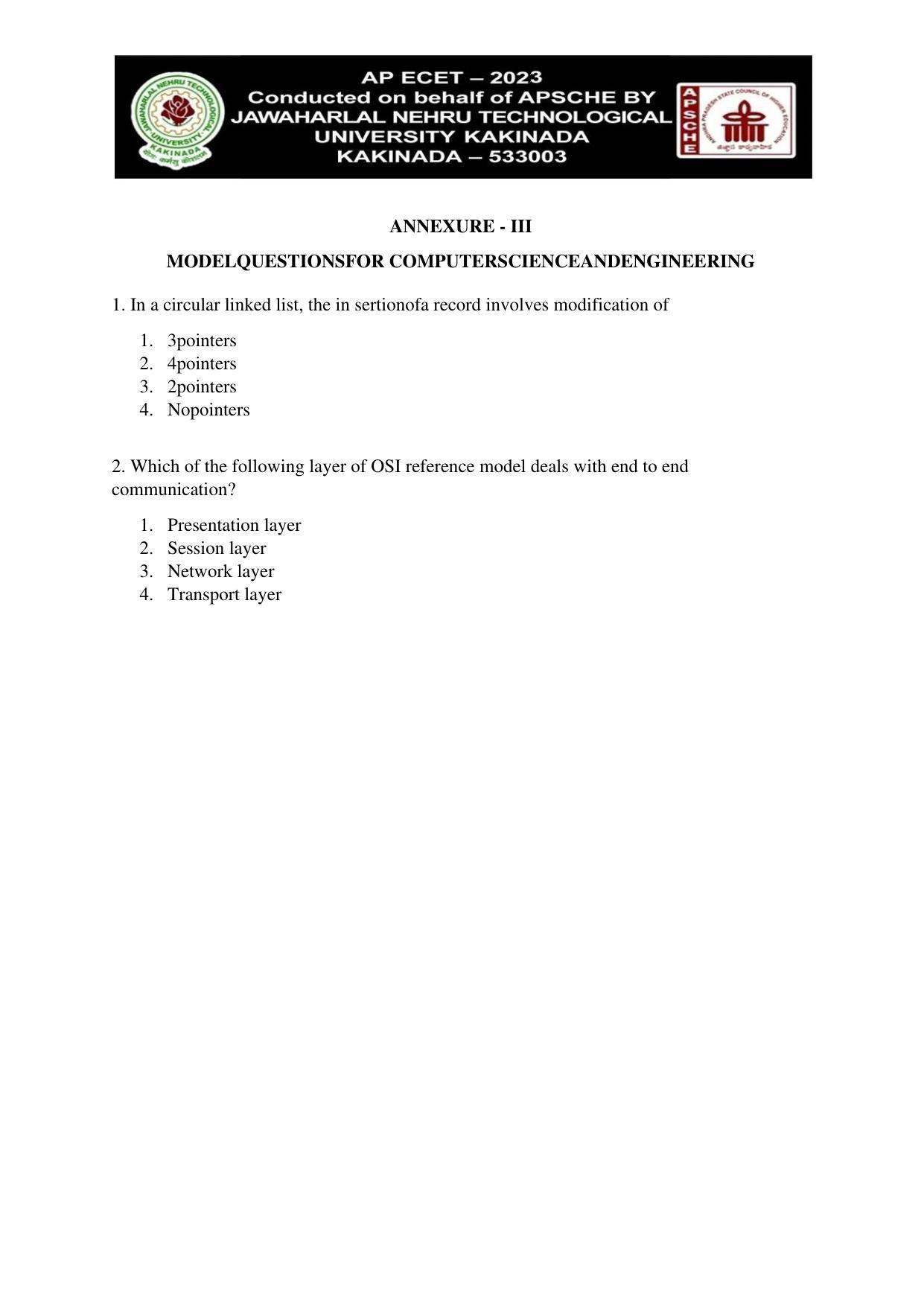 AP ECET COMPUTER SCIENCE AND ENGINEERING Syllabus - Page 4