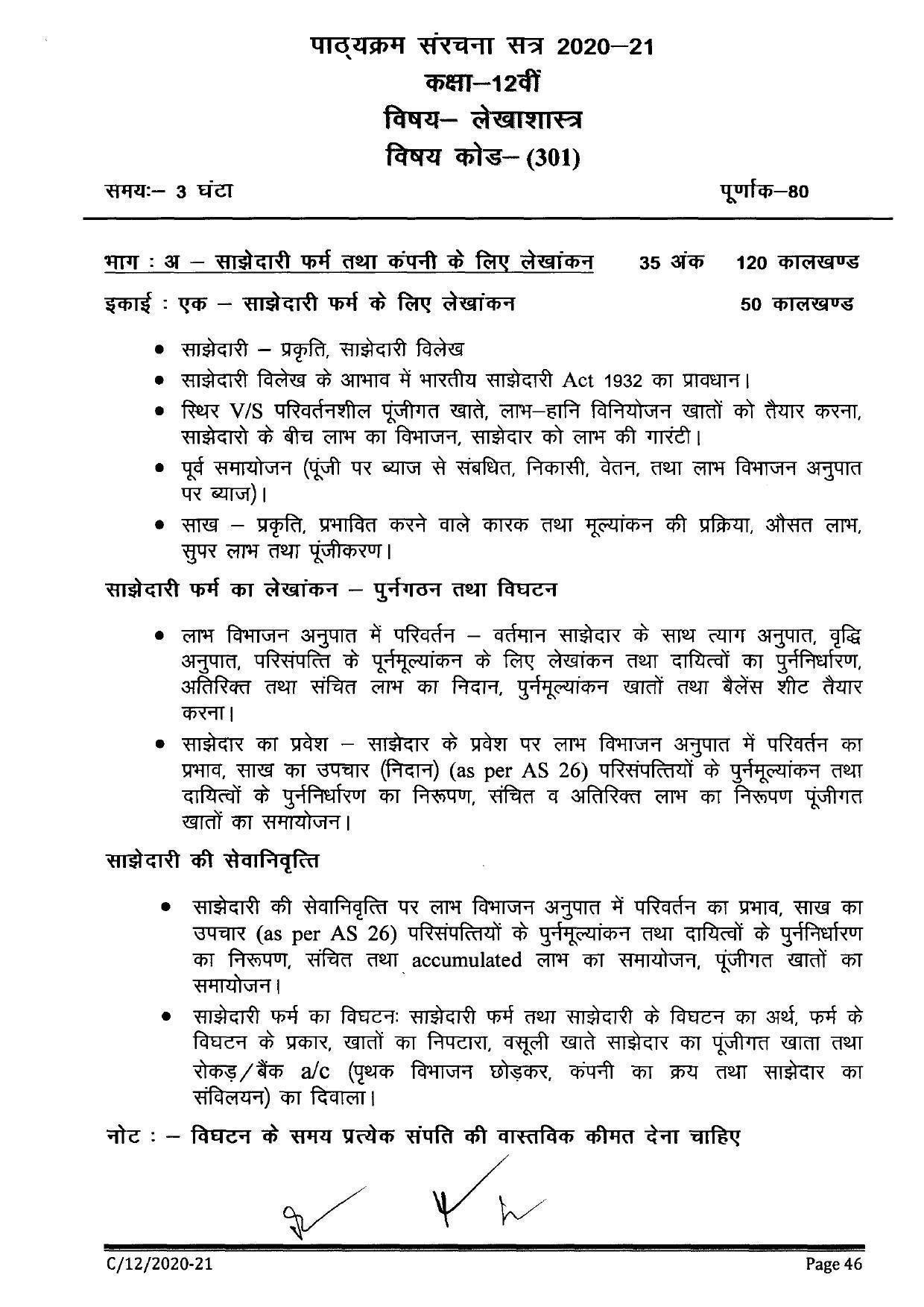 CGBSE Class 12th Syllabus 2021-2022 - Accounting - Page 2