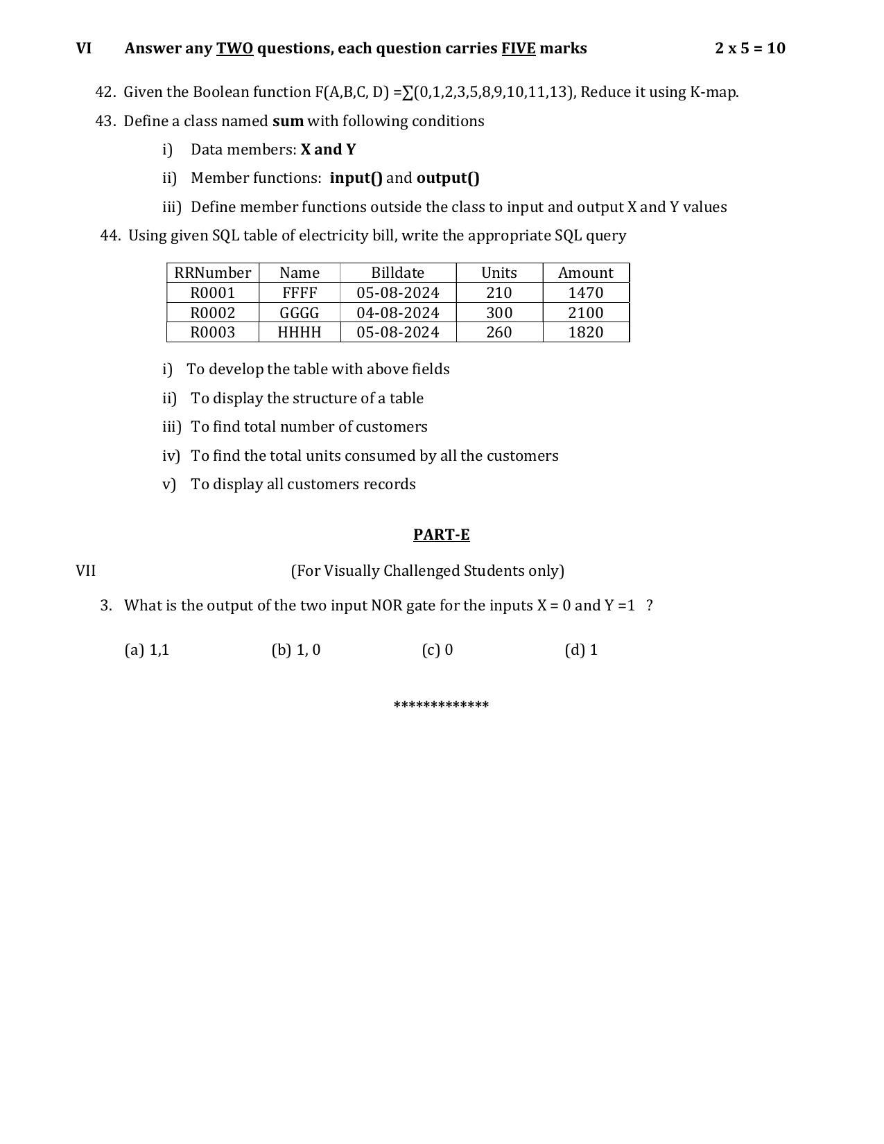Karnataka II PUC Computer Science Model Question Paper III 2025 - Page 4