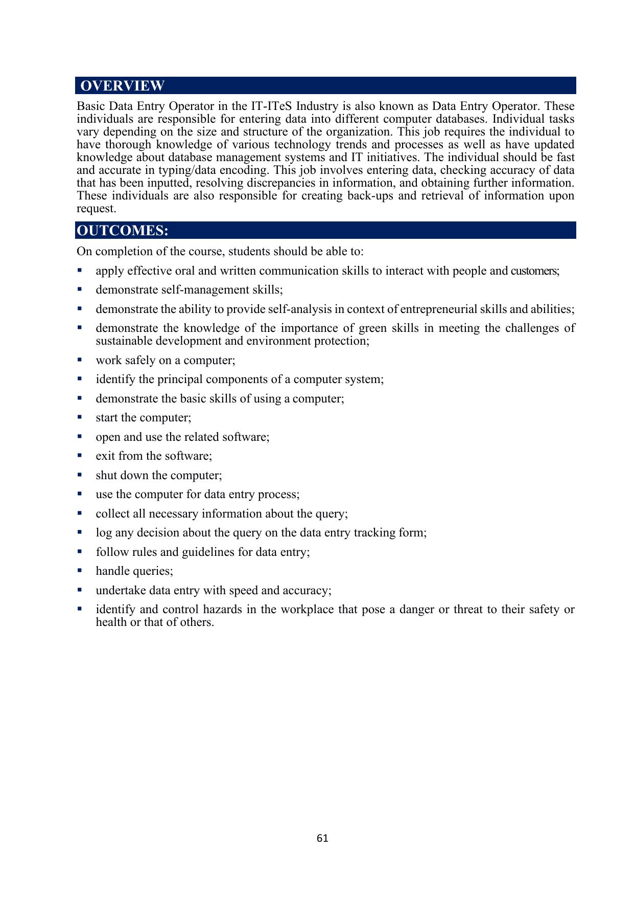ICSE Basic Data Entry Operator Syllabus 2026 - Page 2