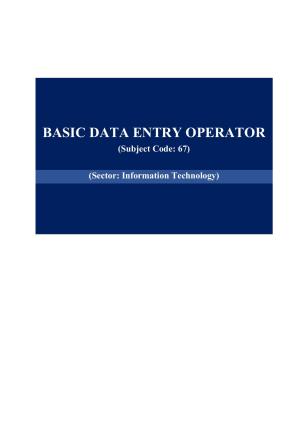ICSE Basic Data Entry Operator Syllabus 2026