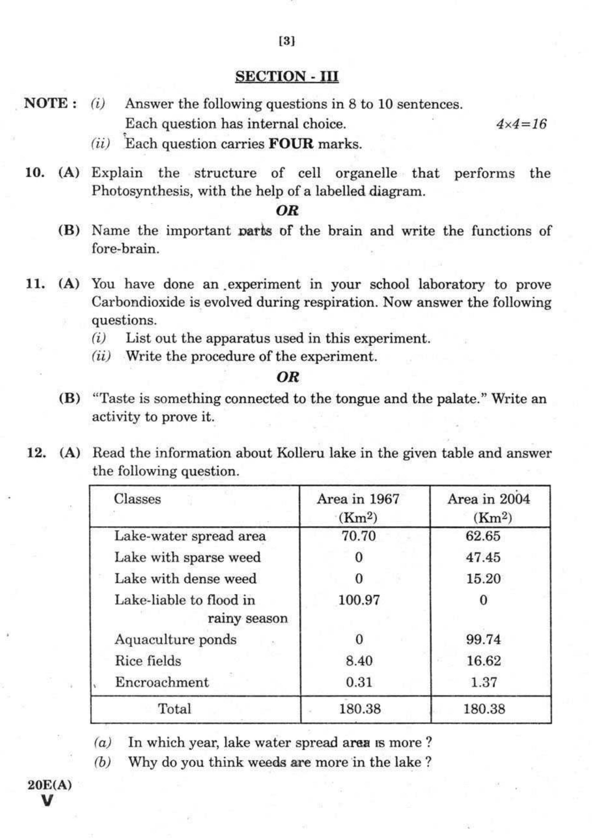 AP Class 10 Science (Paper II) 2018 Question Paper - Page 3