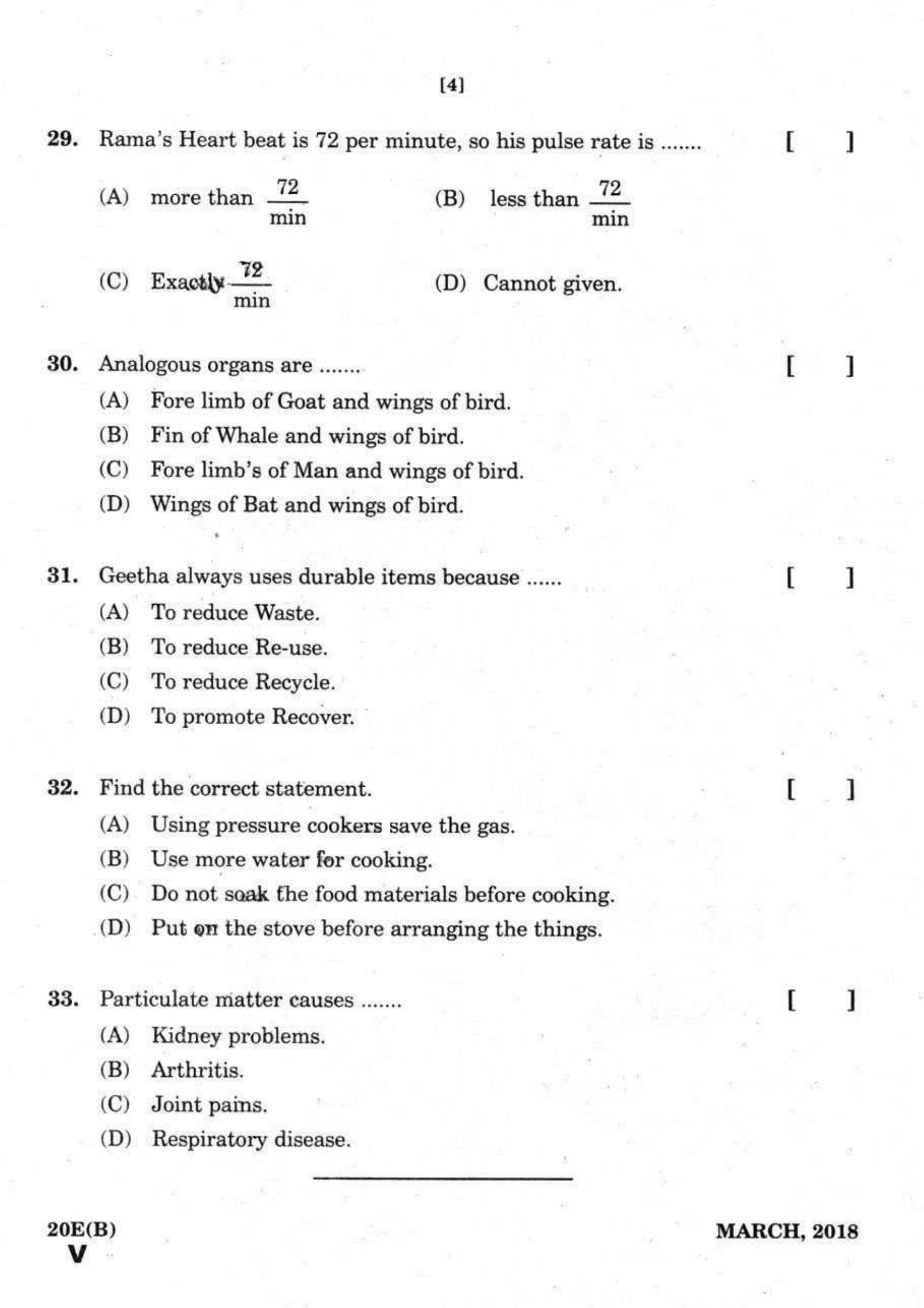 AP Class 10 Science (Paper II) 2018 Question Paper - Page 8