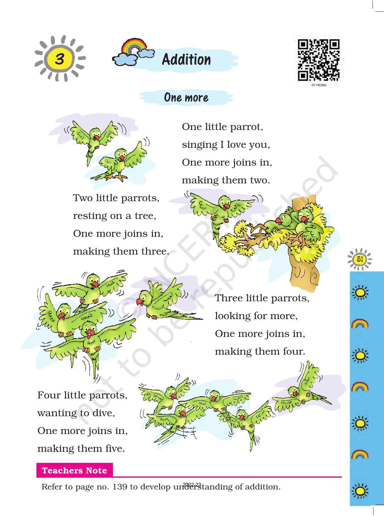 NCERT Book for Class 1 Maths :Chapter 3-Addition - Page 1