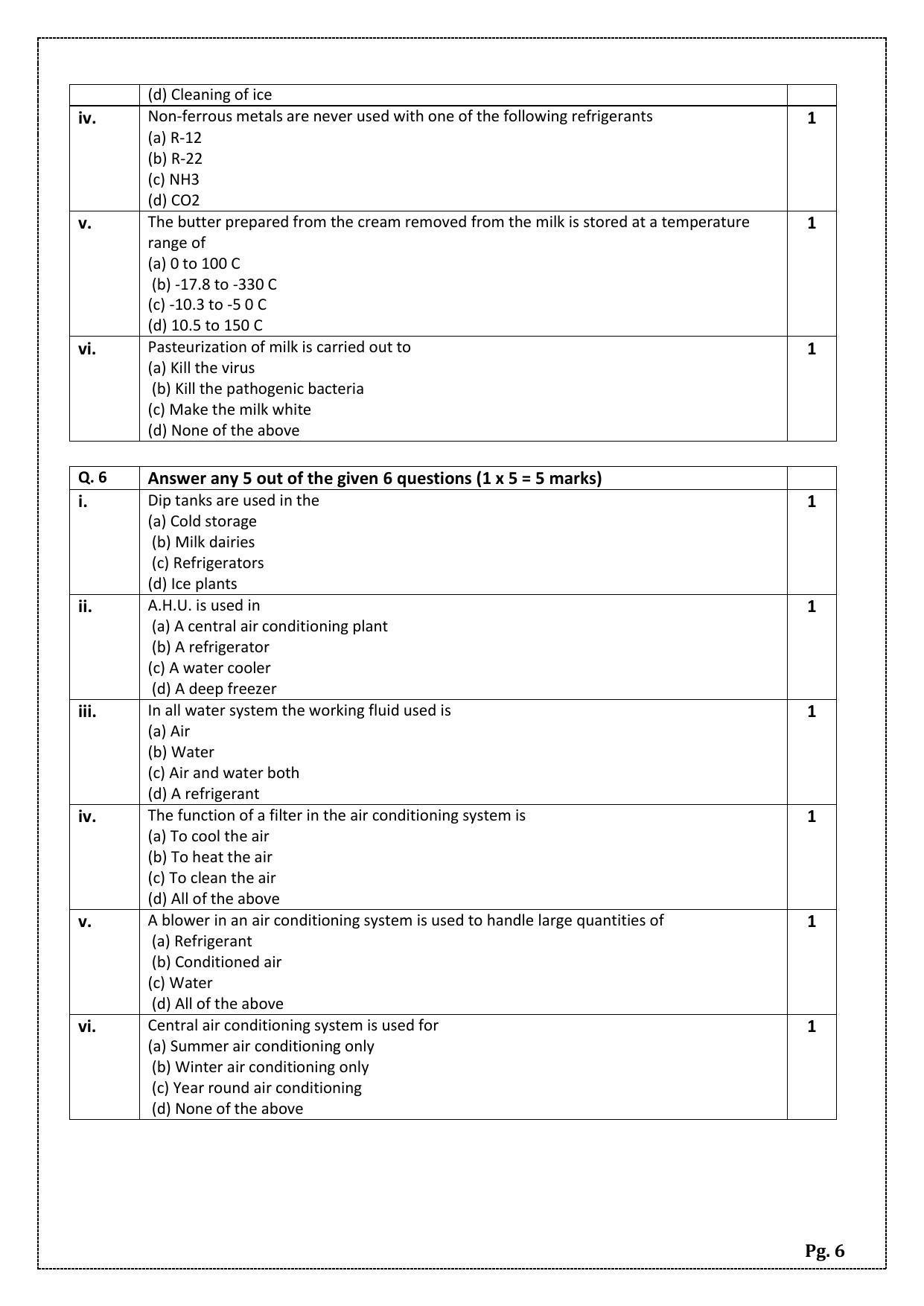 CBSE Class 10 Air-conditioning & Refrigeration (Skill Education) Sample Papers 2023 - Page 6