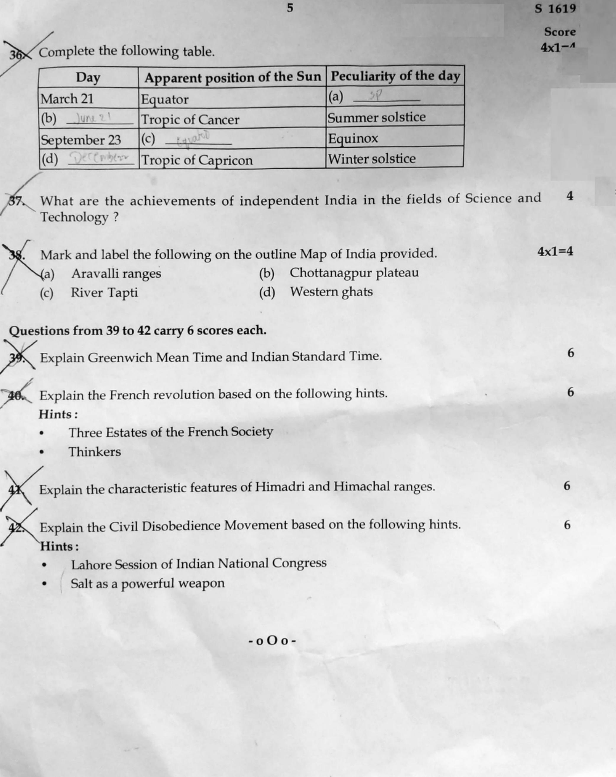 Kerala SSLC 2021 Social Science (EM) Question Paper - Page 5