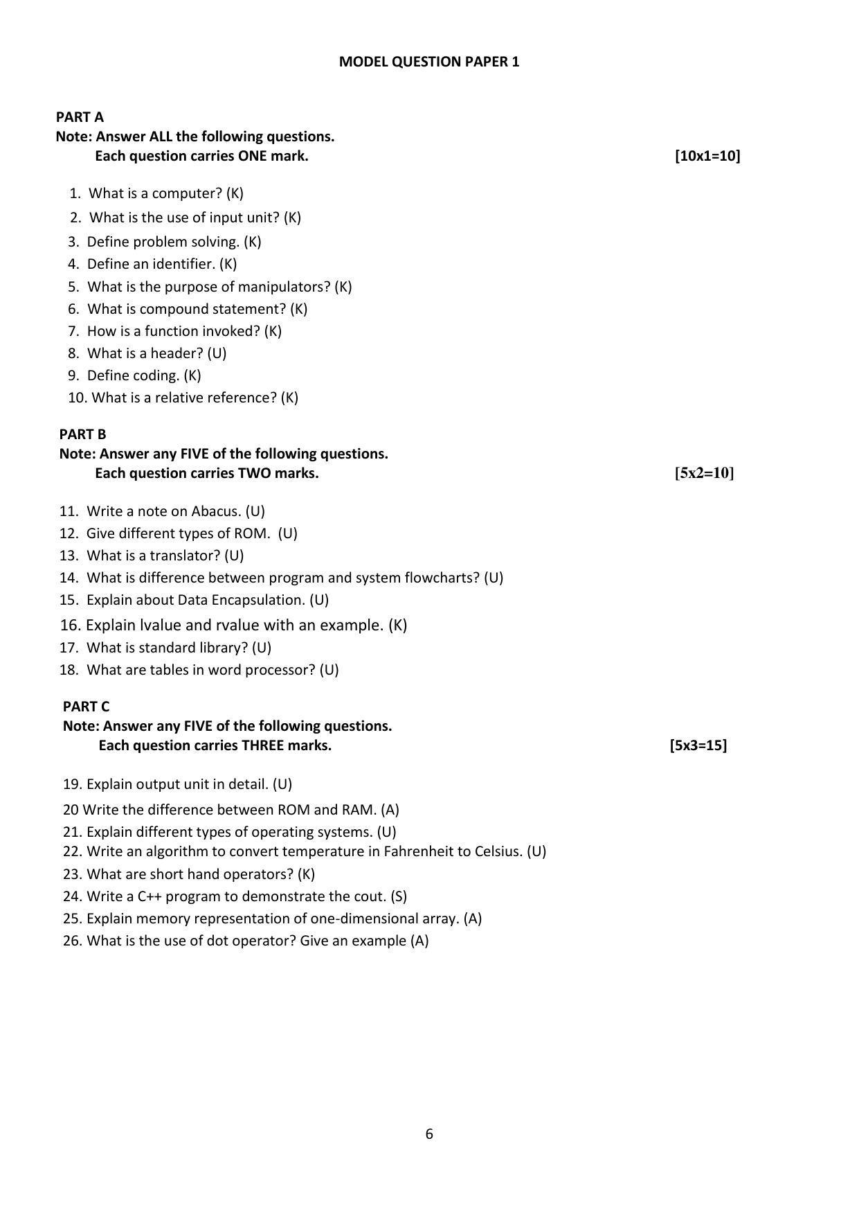 Karnataka 1st PUC Question Bank for Computer Science - Page 6