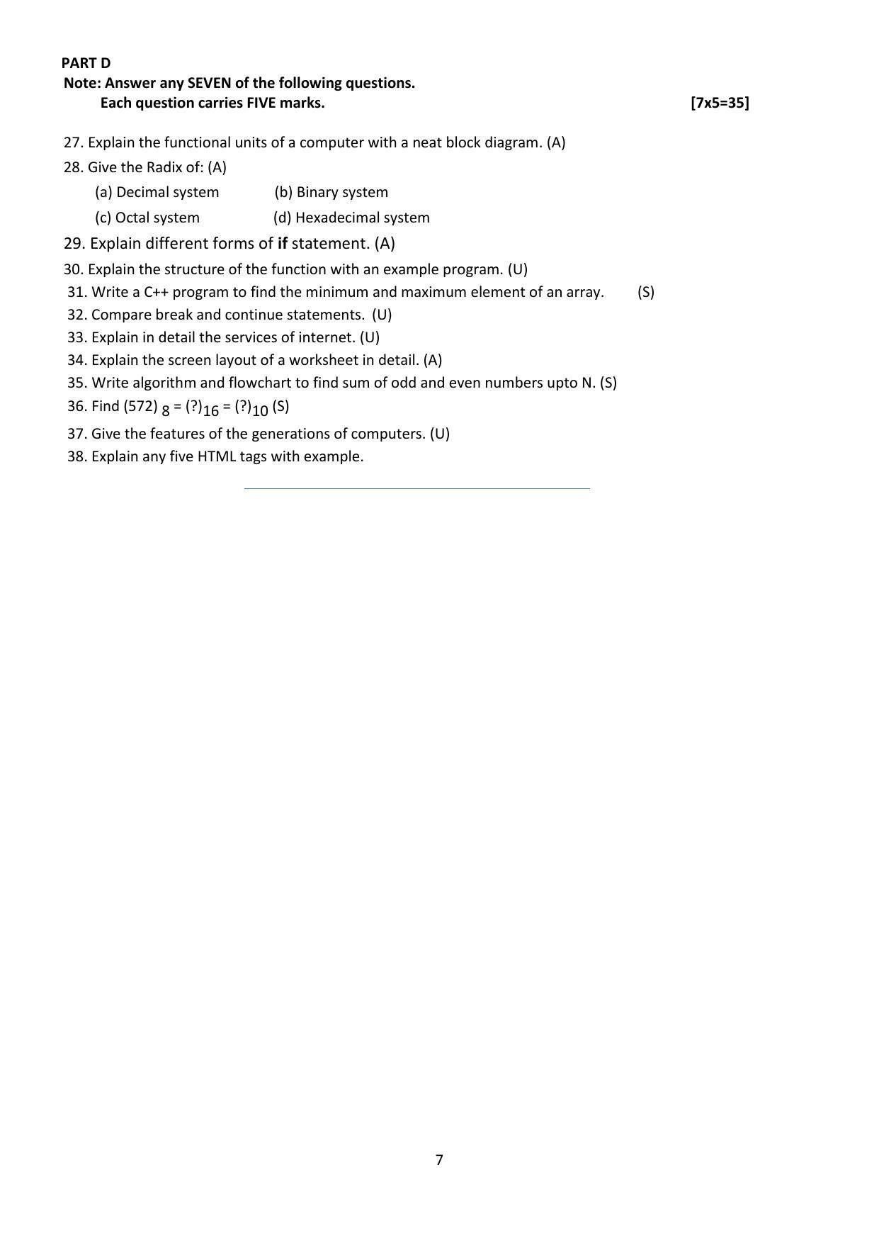 Karnataka 1st PUC Question Bank for Computer Science - Page 7