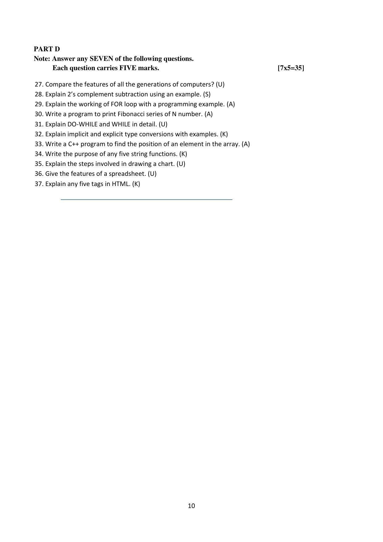 Karnataka 1st PUC Question Bank for Computer Science - Page 10