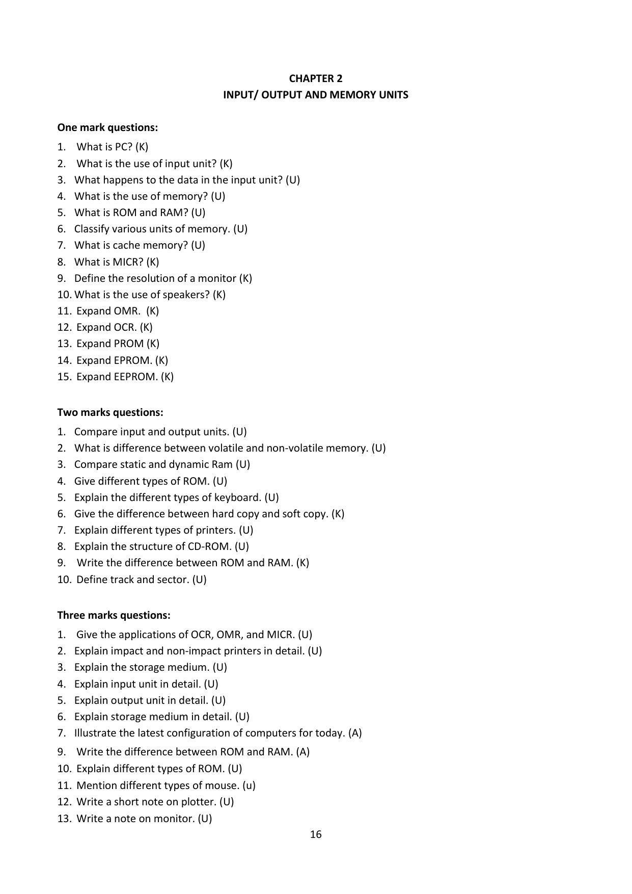 Karnataka 1st PUC Question Bank for Computer Science - Page 16