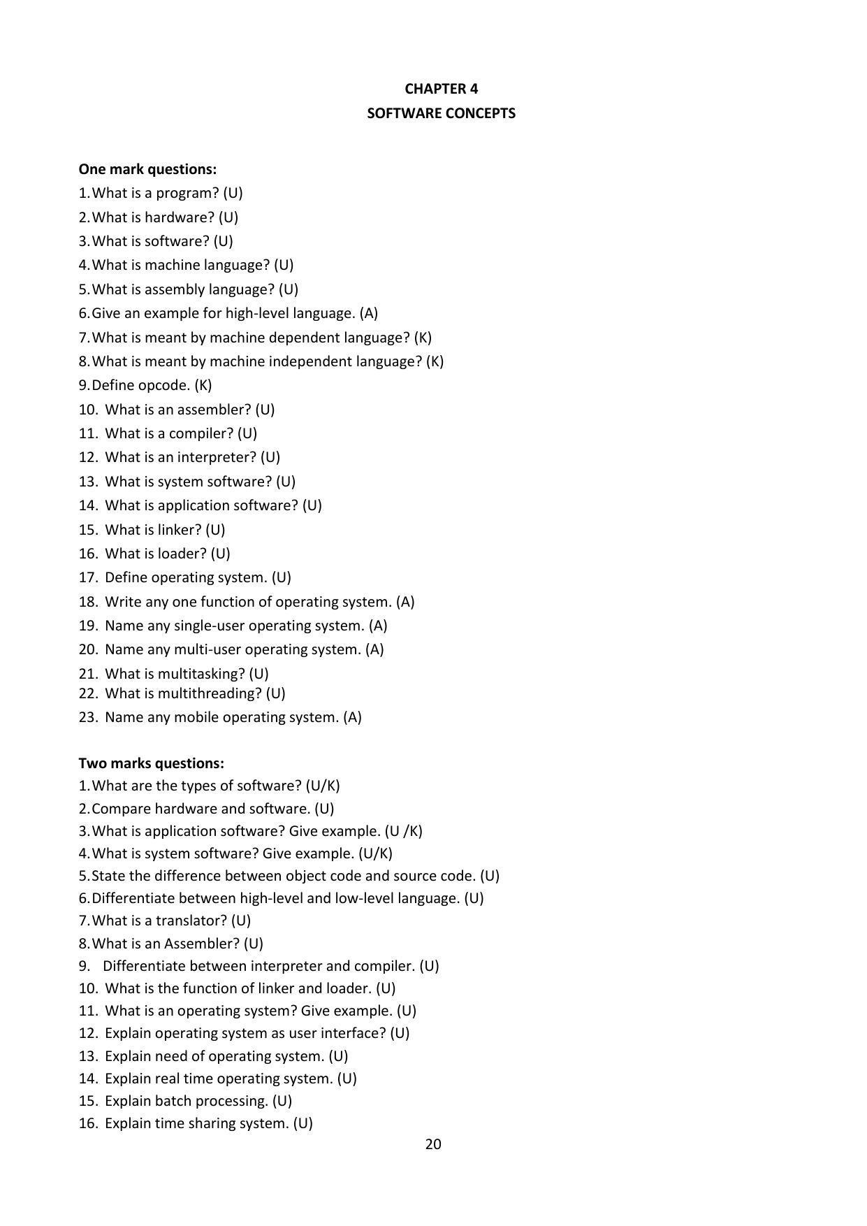 Karnataka 1st PUC Question Bank for Computer Science - Page 20