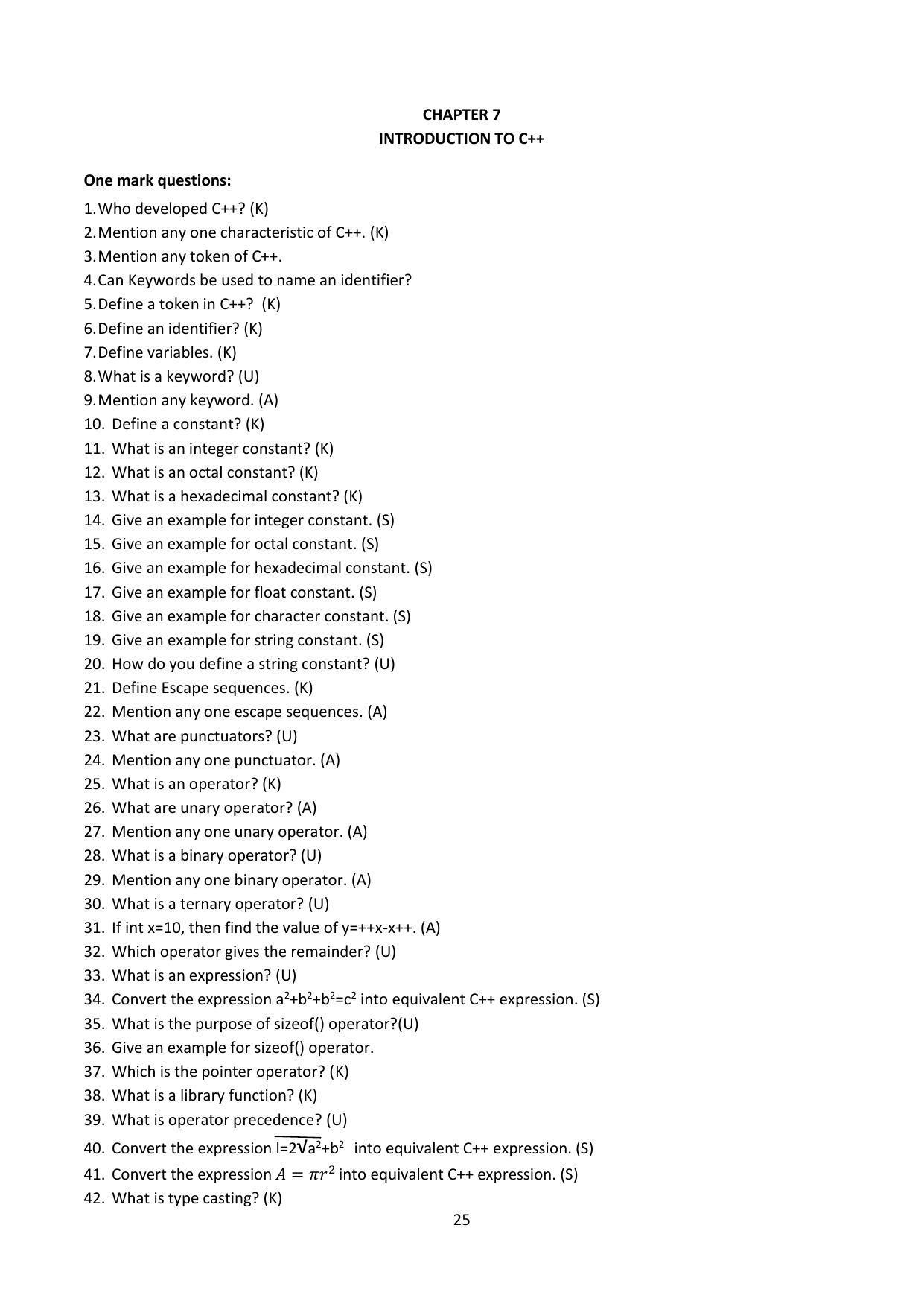 Karnataka 1st PUC Question Bank for Computer Science - Page 25