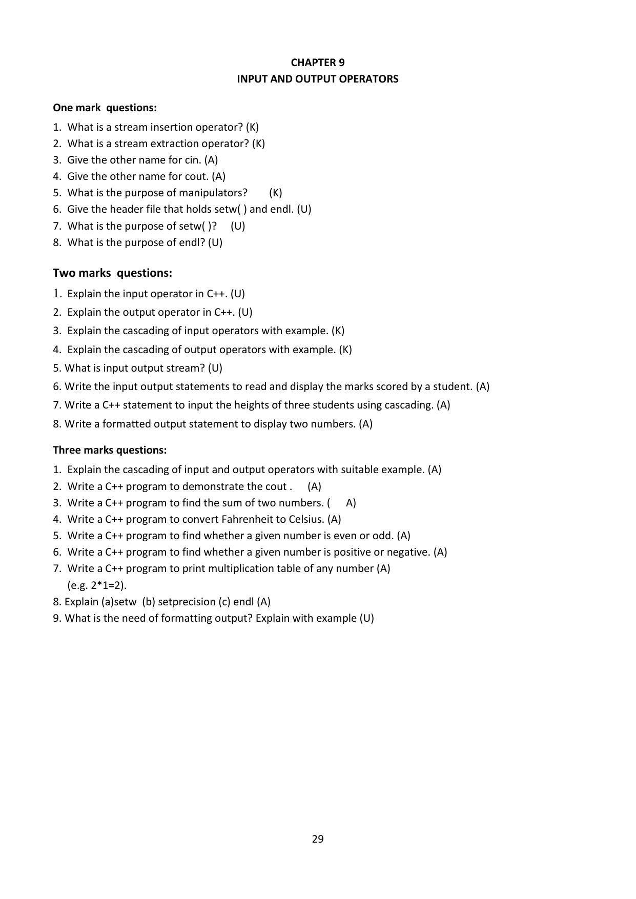 Karnataka 1st PUC Question Bank for Computer Science - Page 29