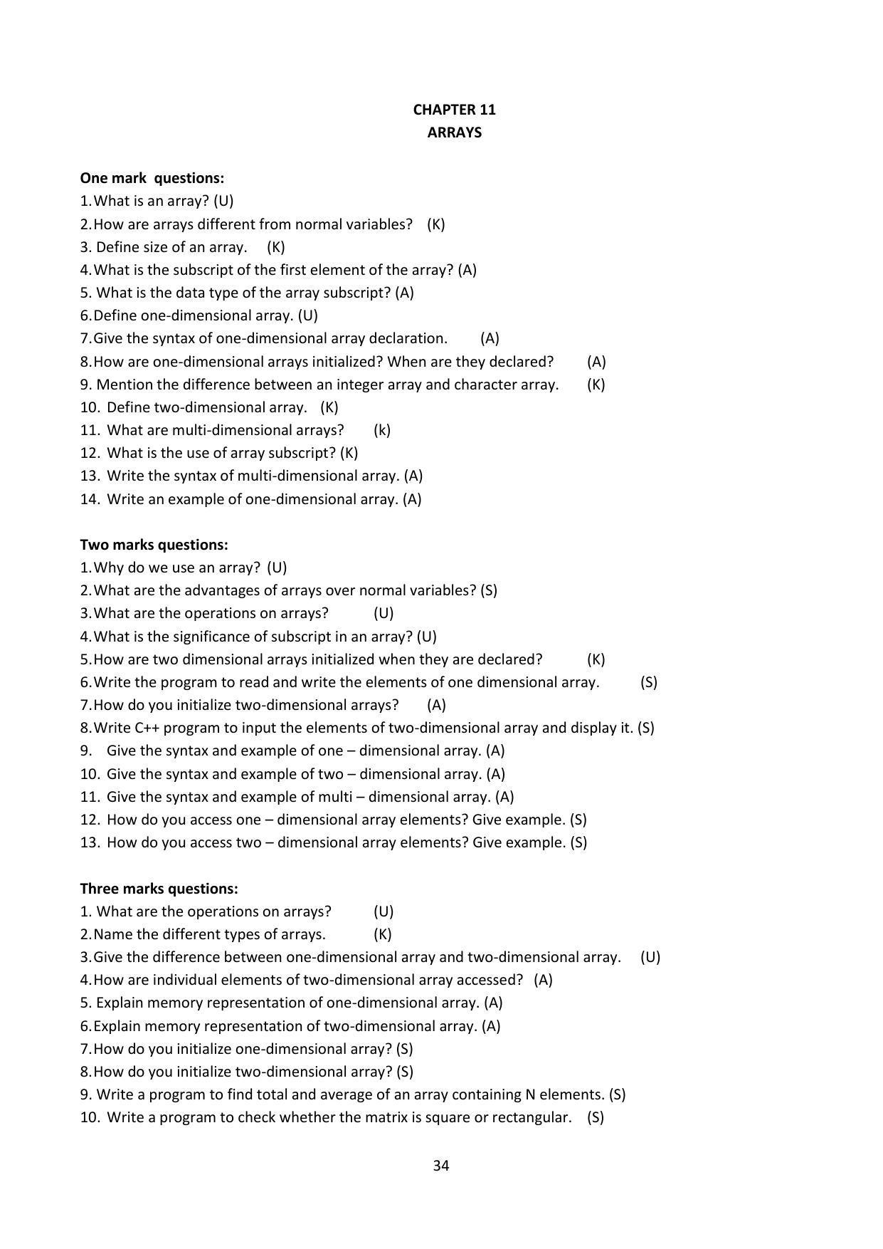 Karnataka 1st PUC Question Bank for Computer Science - Page 34