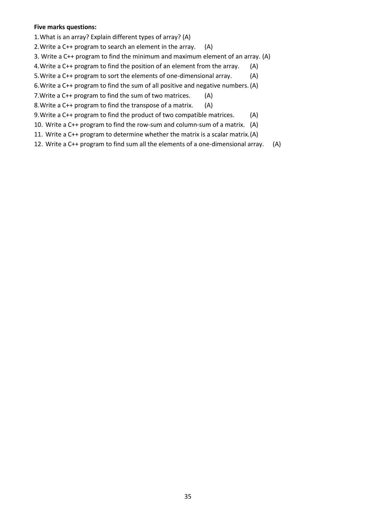 Karnataka 1st PUC Question Bank for Computer Science - Page 35