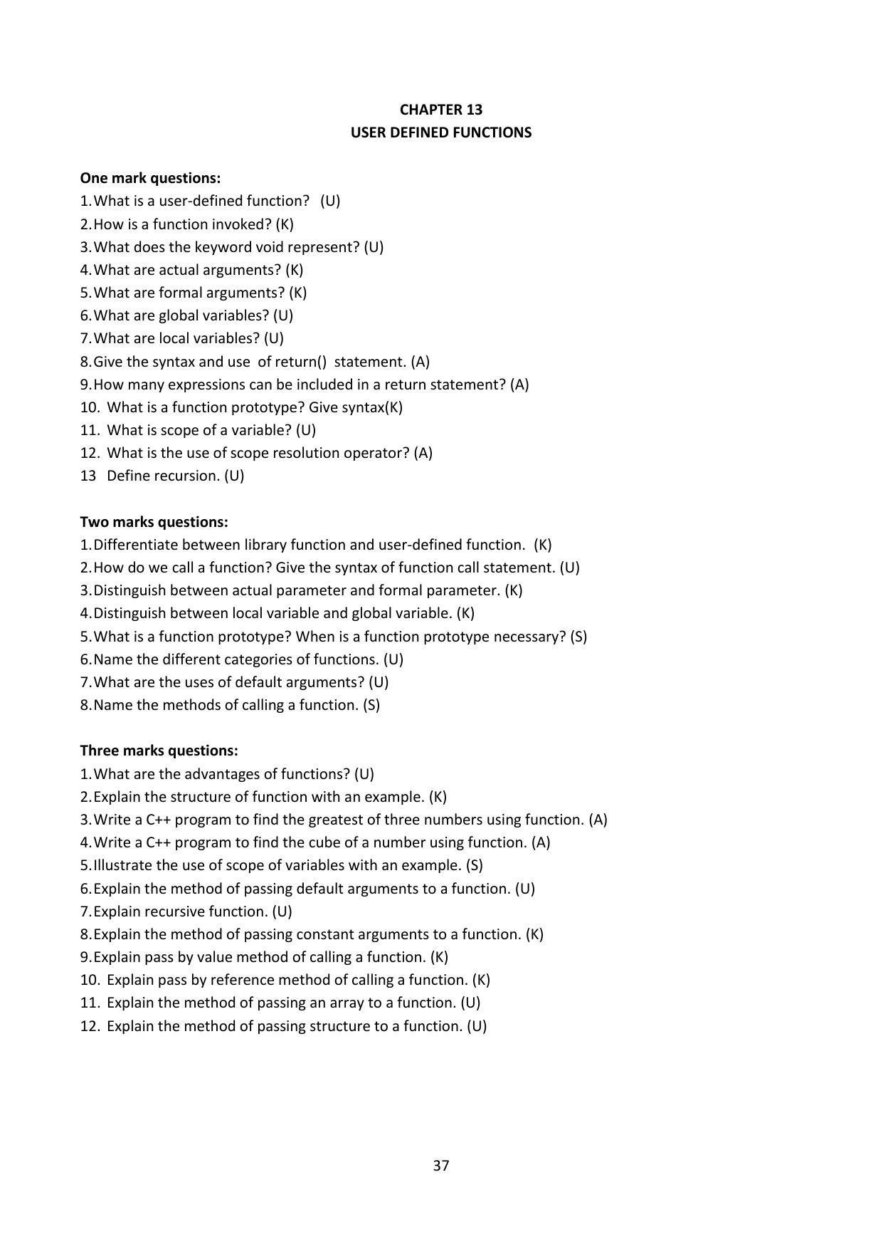 Karnataka 1st PUC Question Bank for Computer Science - Page 37
