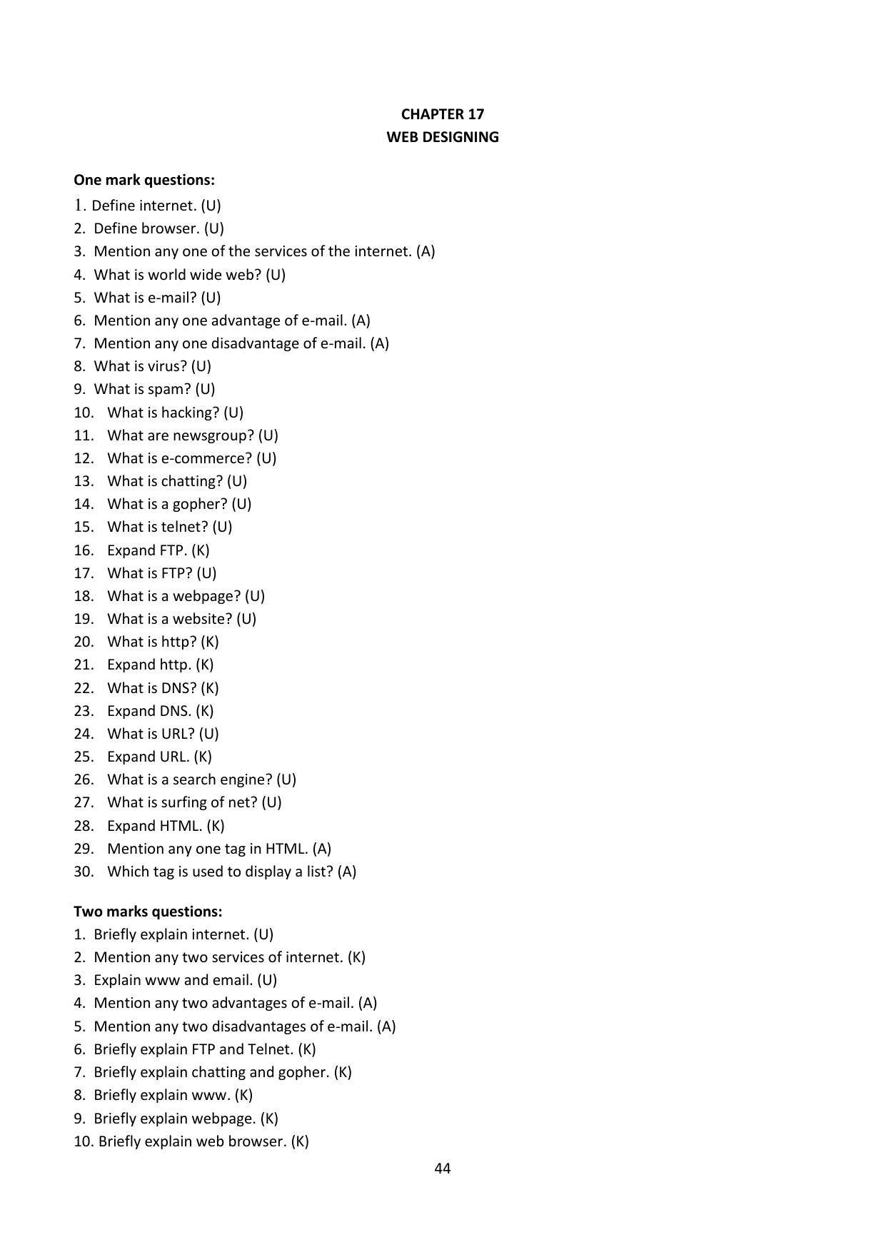 Karnataka 1st PUC Question Bank for Computer Science - Page 44