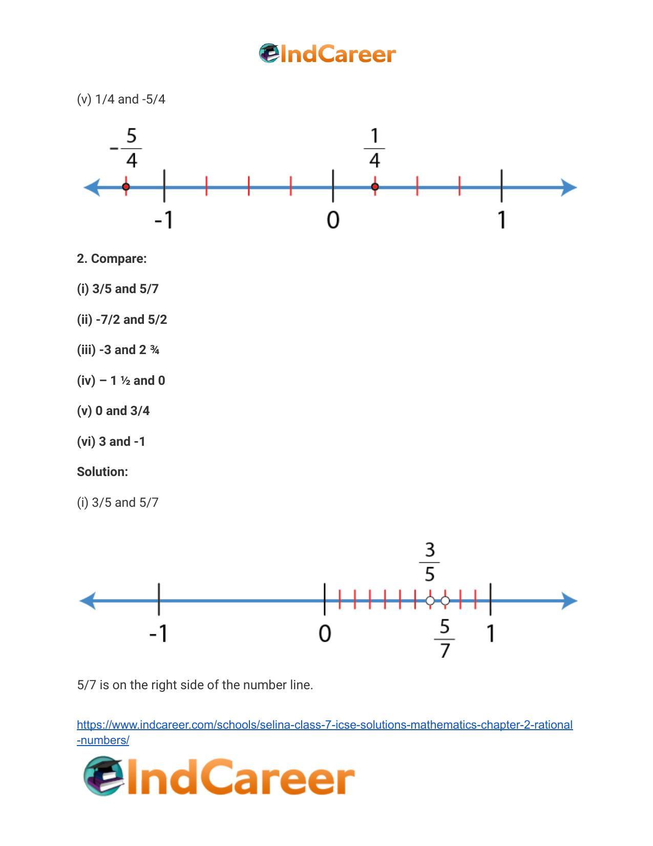 Selina Class 7 ICSE Solutions Mathematics : Chapter 2- Rational Numbers - Page 17