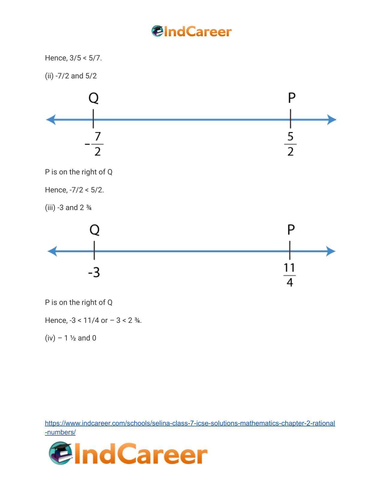 Selina Class 7 ICSE Solutions Mathematics : Chapter 2- Rational Numbers - Page 18