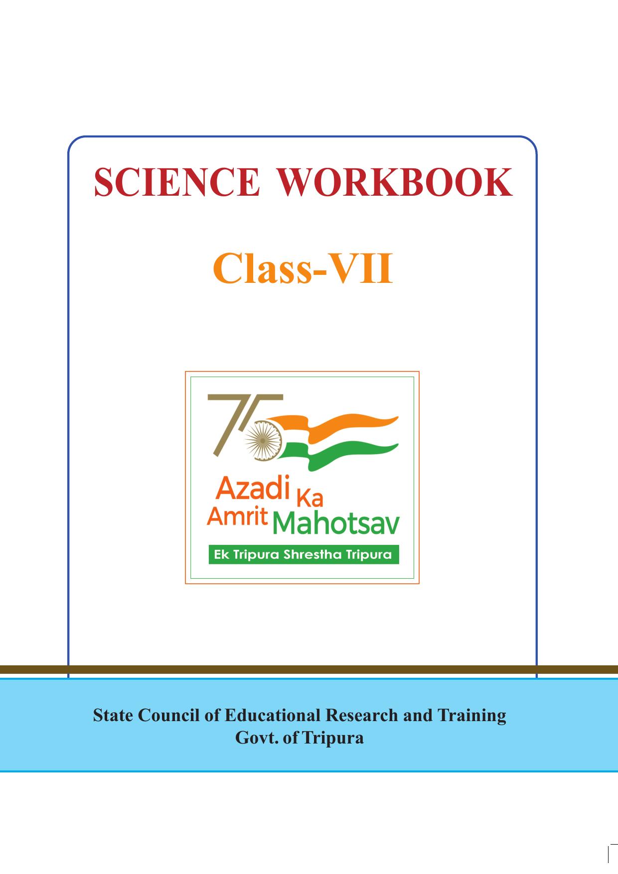Tripura Board Class 7 Science English Version Workbooks - Page 1