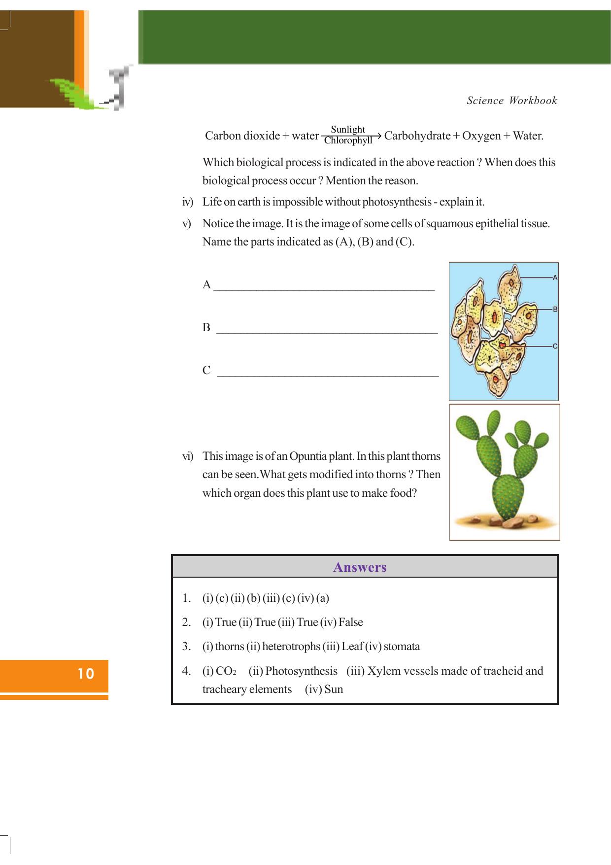 Tripura Board Class 7 Science English Version Workbooks - Page 10