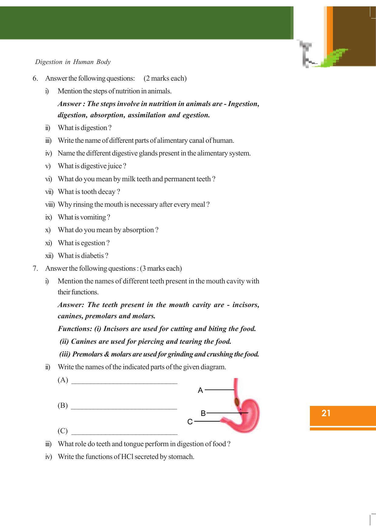 Tripura Board Class 7 Science English Version Workbooks - Page 21