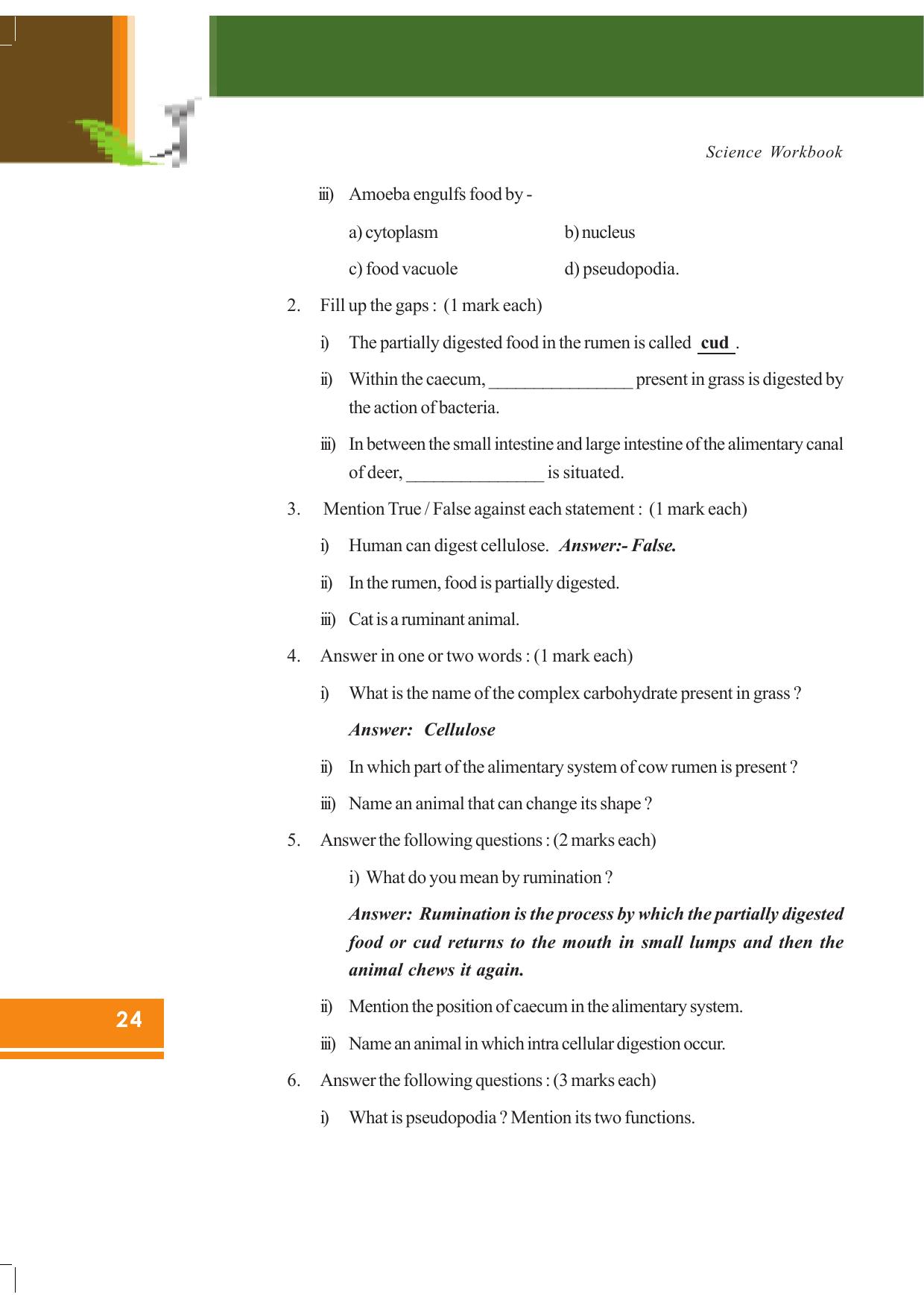 Tripura Board Class 7 Science English Version Workbooks - Page 24