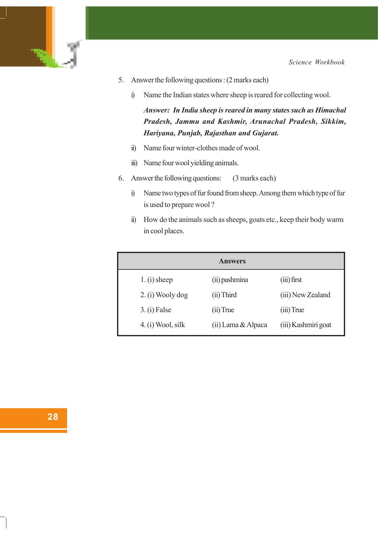 Tripura Board Class 7 Science English Version Workbooks - Page 28